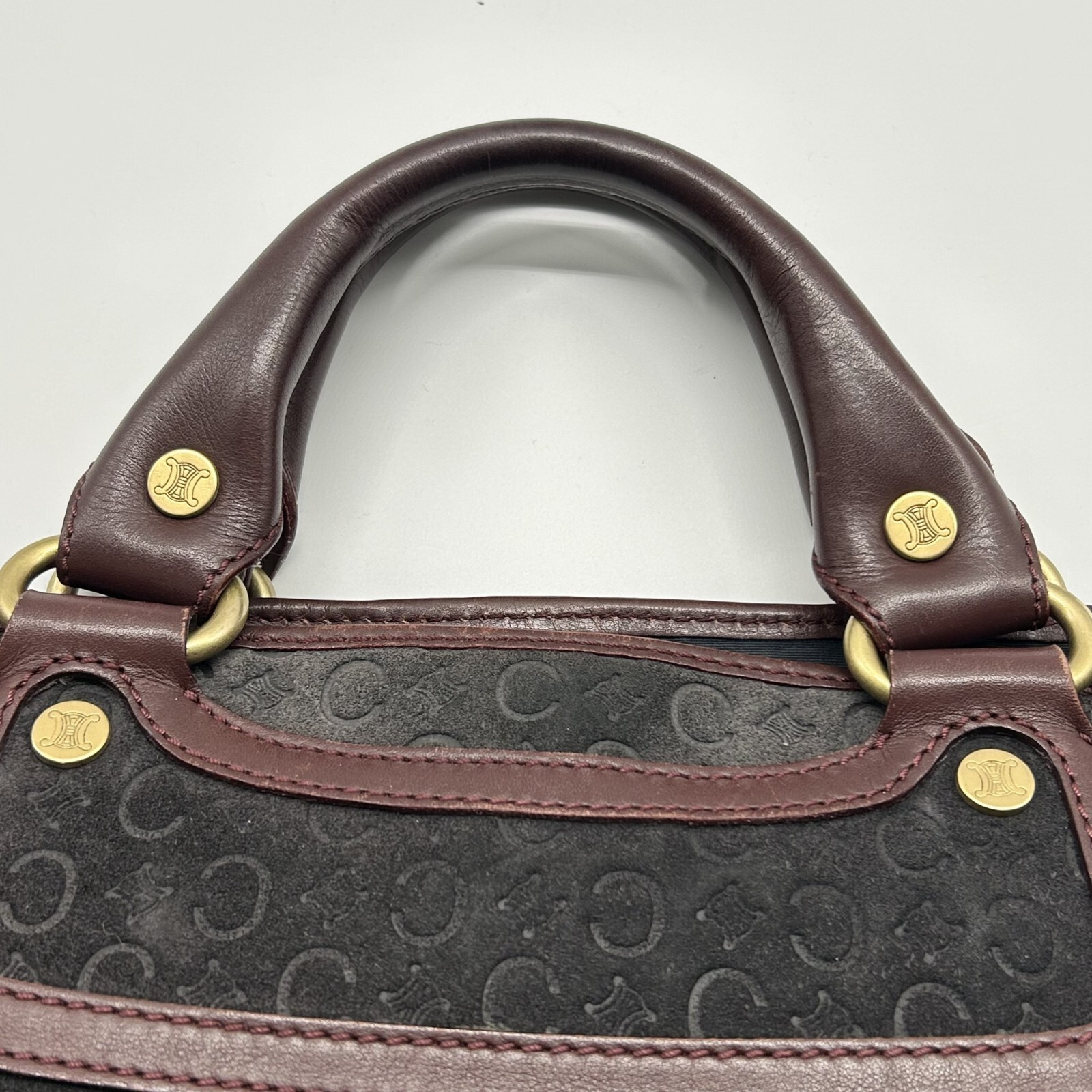 Authentic CELINE Macadam Boogie Bag Suede Leather Tote Bag