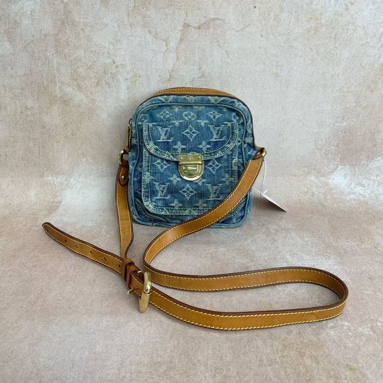 Louis Vuitton Mini Denim Camera Bag Monogram Blue Crossbody / Shoulder Bag