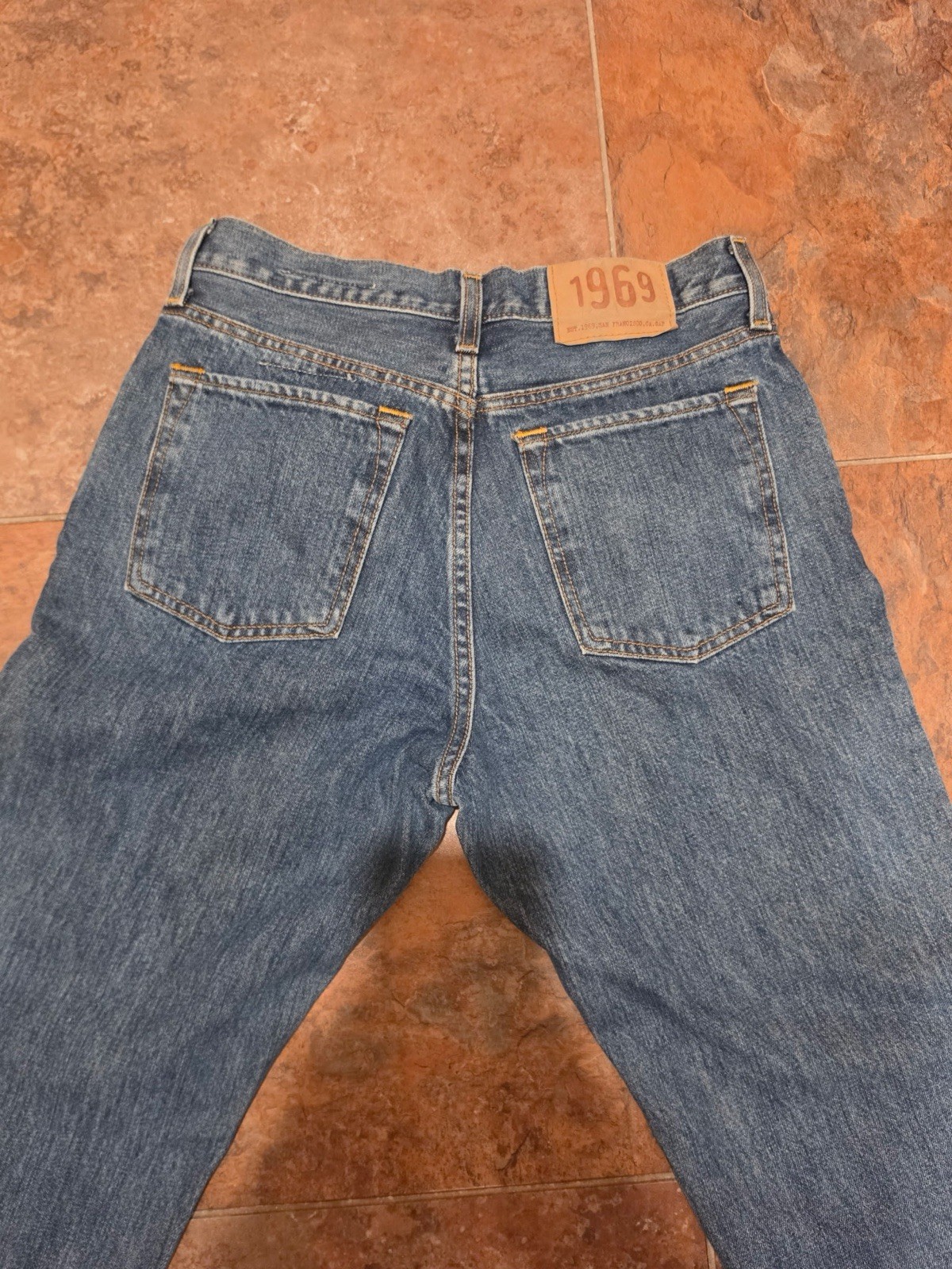 Y2K Gap 1969 Men’s Easy Fit (Size 29/30) Straight Blue Denim Jeans Cotton