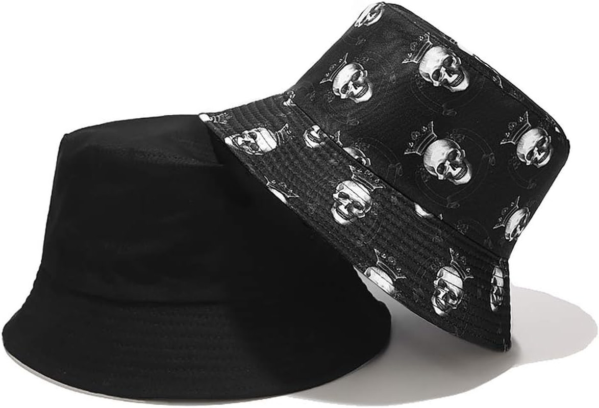 Unisex Bucket Hat Beach Sun Hat Aesthetic Fishing Hat for Men Women Teens, Rever