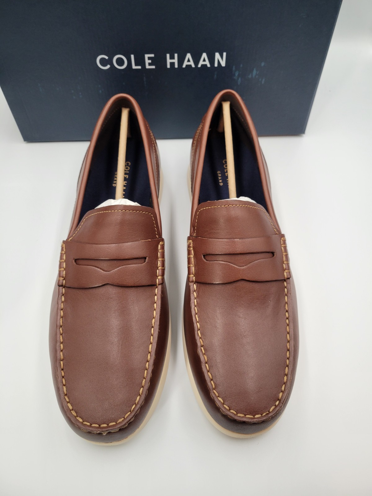 Cole Haan Grand Atlantic Penny Loafer Moc Toe Dress Brown C33028 Men’s Size 12