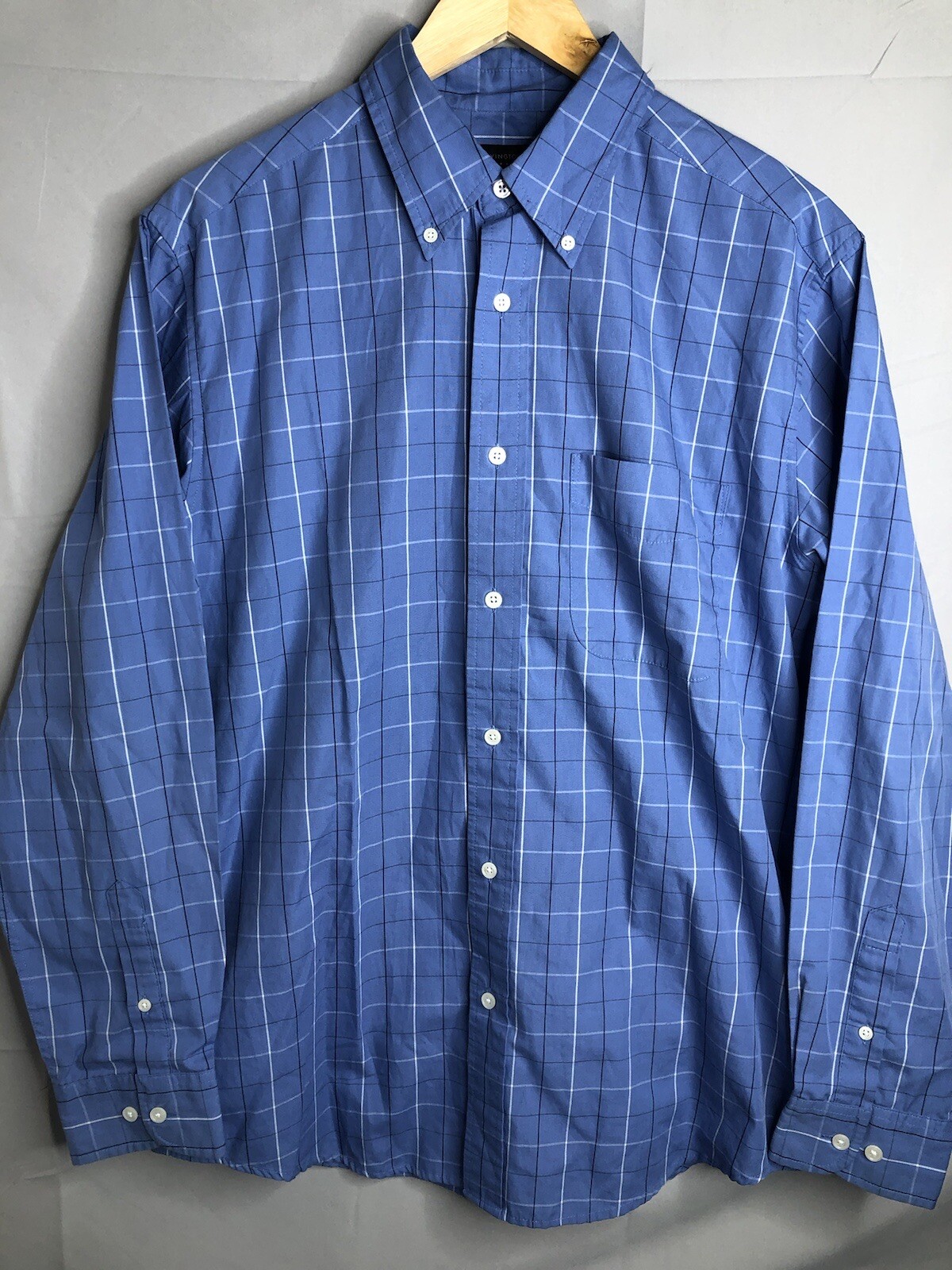 Covington Blue Checkered Long Sleeve Button Shirt Men’s Size M MEDIUM (38/40)