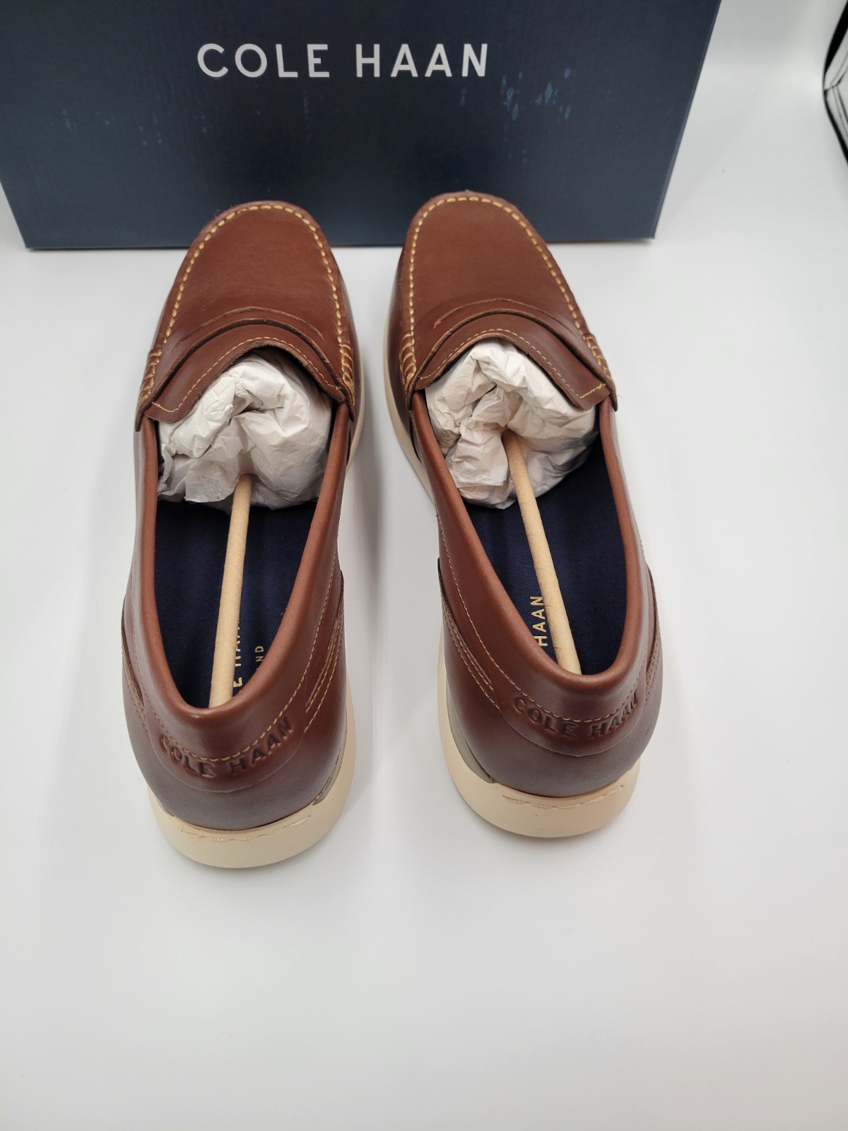 Cole Haan Grand Atlantic Penny Loafer Moc Toe Dress Brown C33028 Men’s Size 12