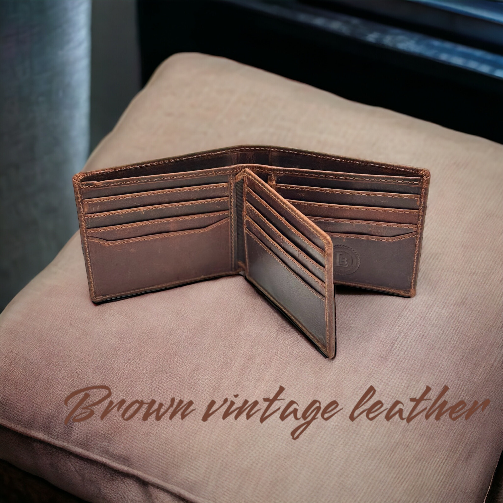 RFID Blocking Slim Thin Bifold Credit Card ID Vintage Leather Wallet for Men…