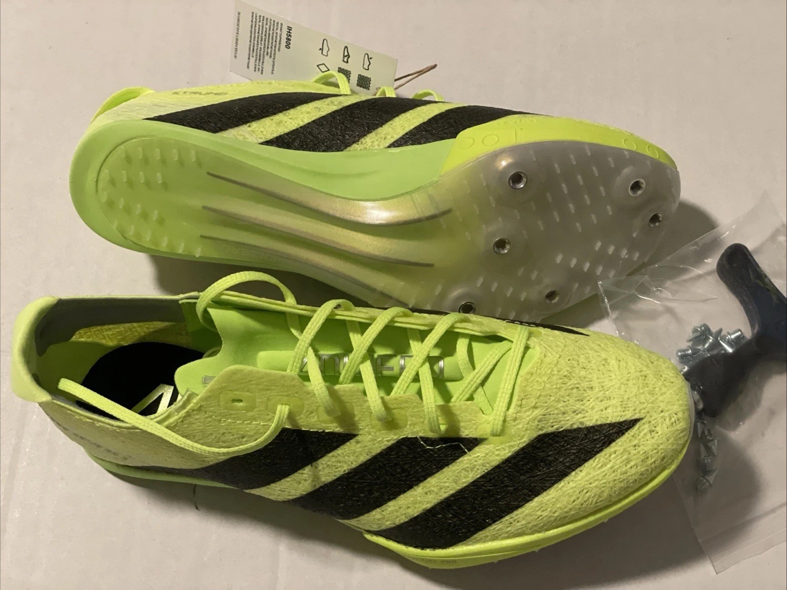 NWT adidas Prime SP3 Strung Men’s Size 6 Track Shoes + Spikes + Tool IH5800