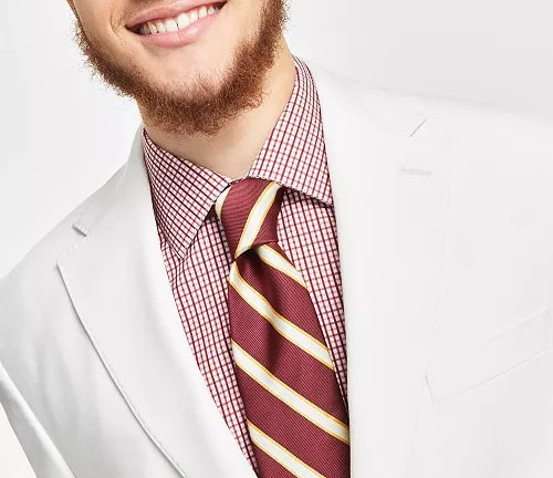 Tayion Collection Men’s Classic-Fit Linen Suit Jacket – White MSRP $360