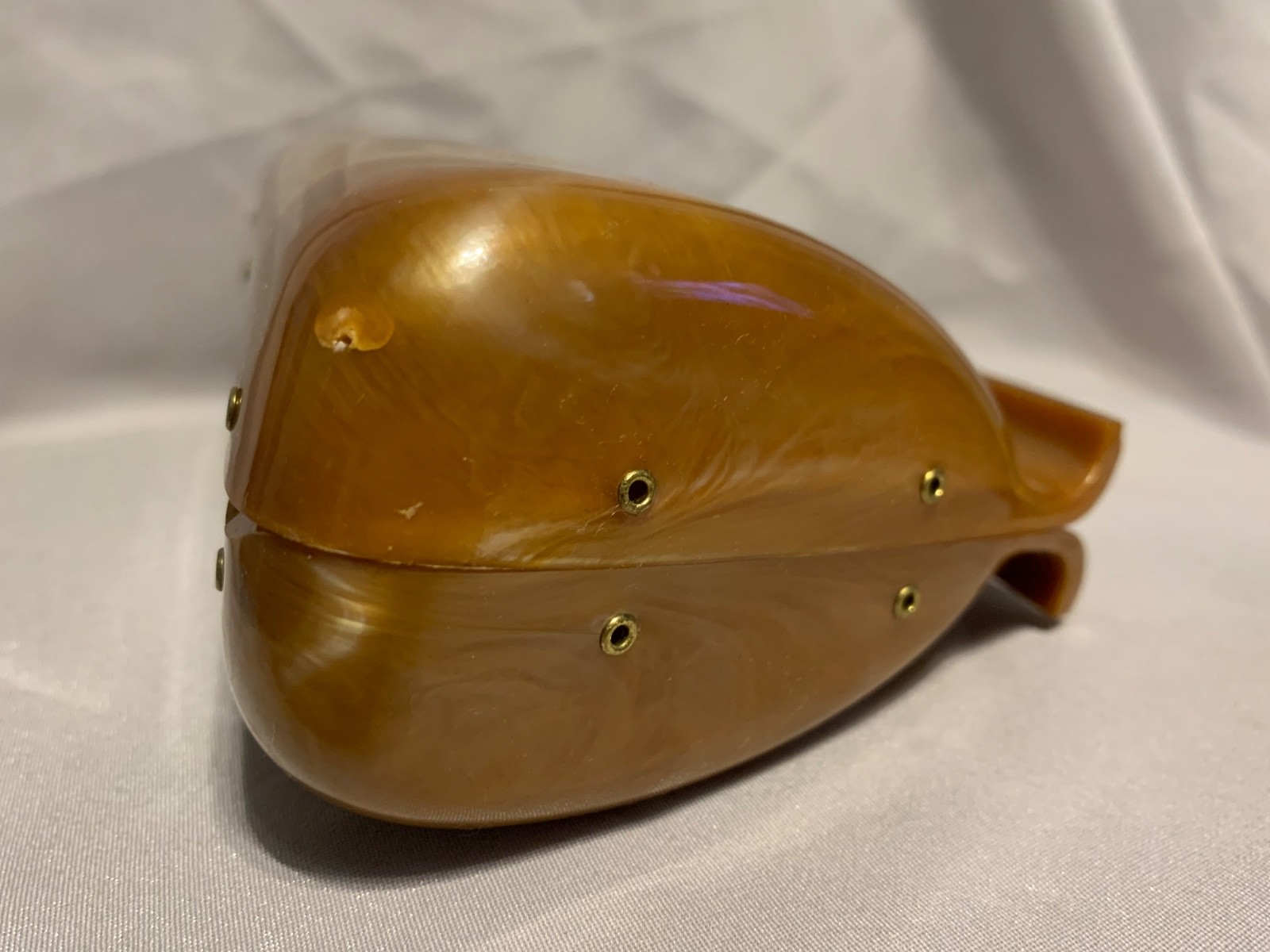 ART DECO Butterscotch TORTOISESHELL AMBER TONE BAKELITE LUCITE Clutch Purse