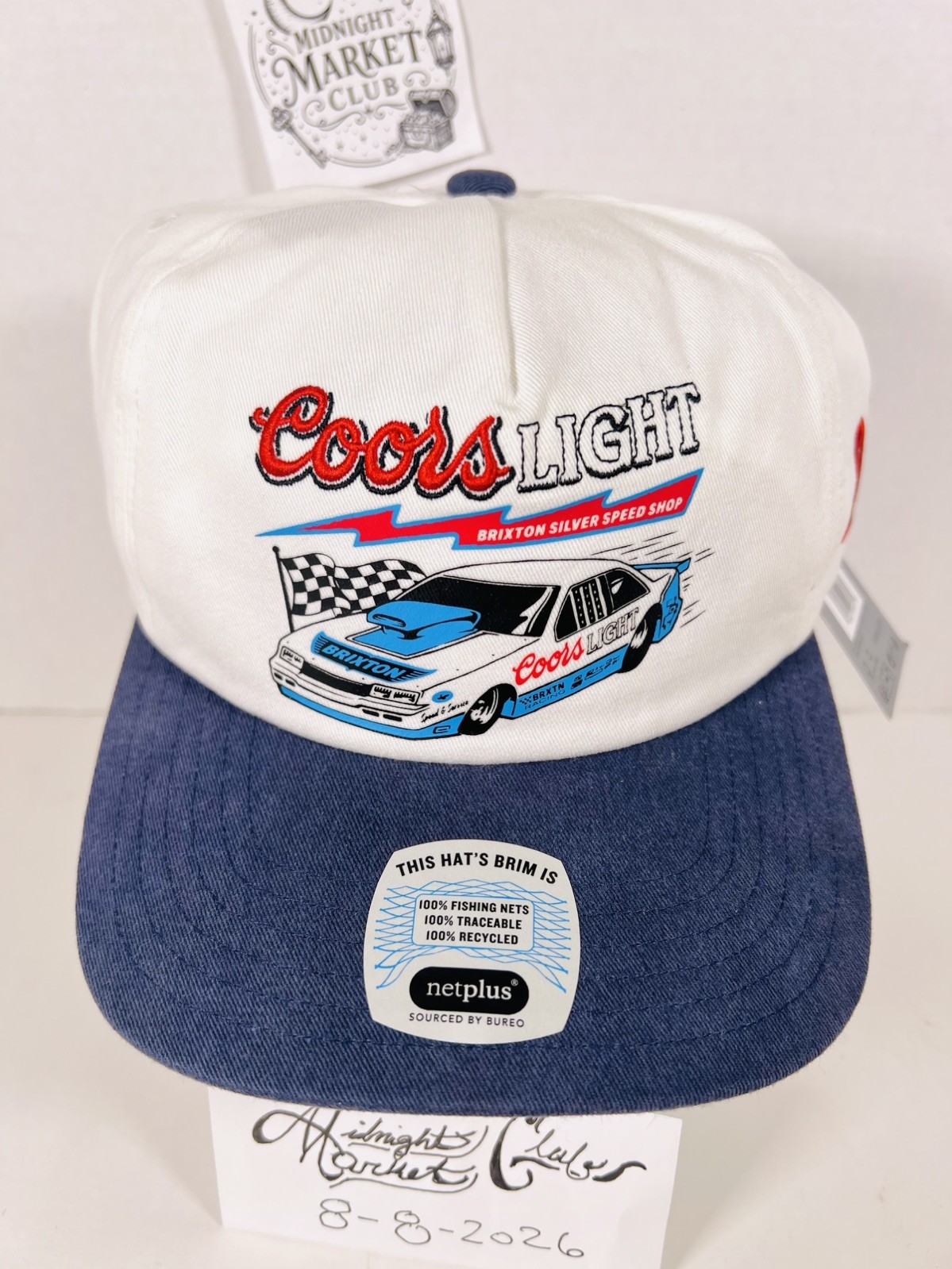 Brixton X Coors Light Beer Blower Racer NASCAR Trucker SnapBack Silver Bullet DS