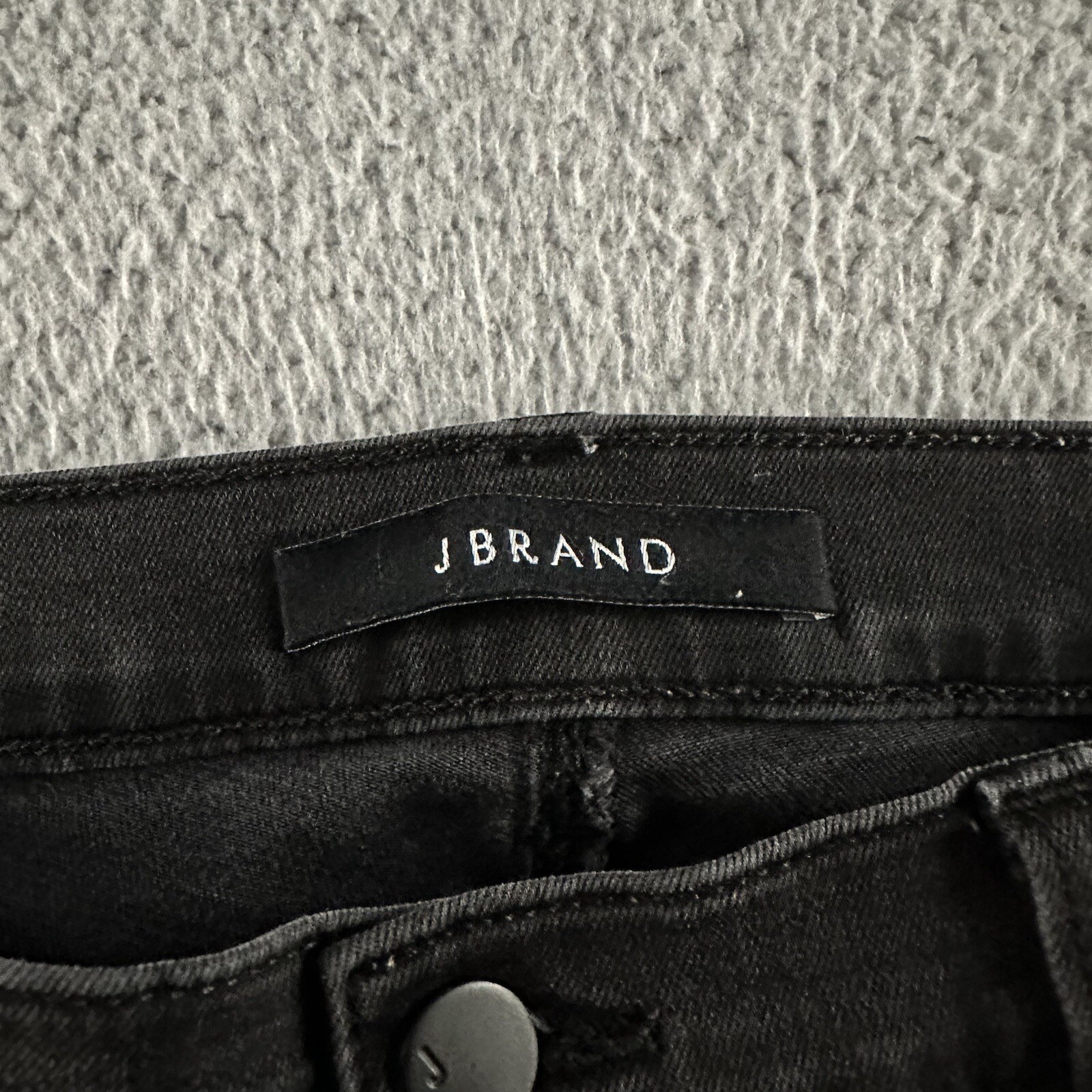 J Brand Womens Jeans Black Size 30 Mid Rise Crop Skinny Distressed Cotton Blend