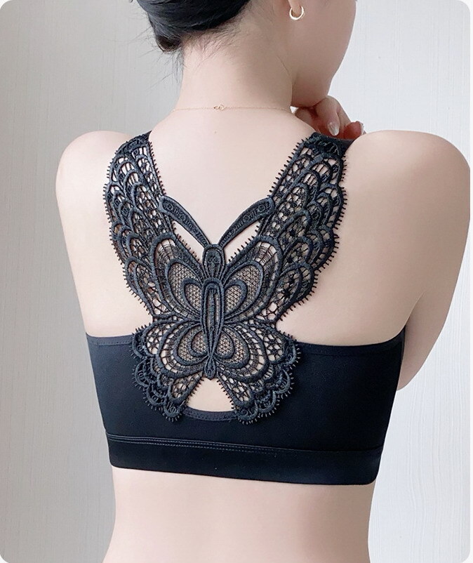 Women Bras Full coverage Front closure Butterfly thin Plus size Underwear 20631