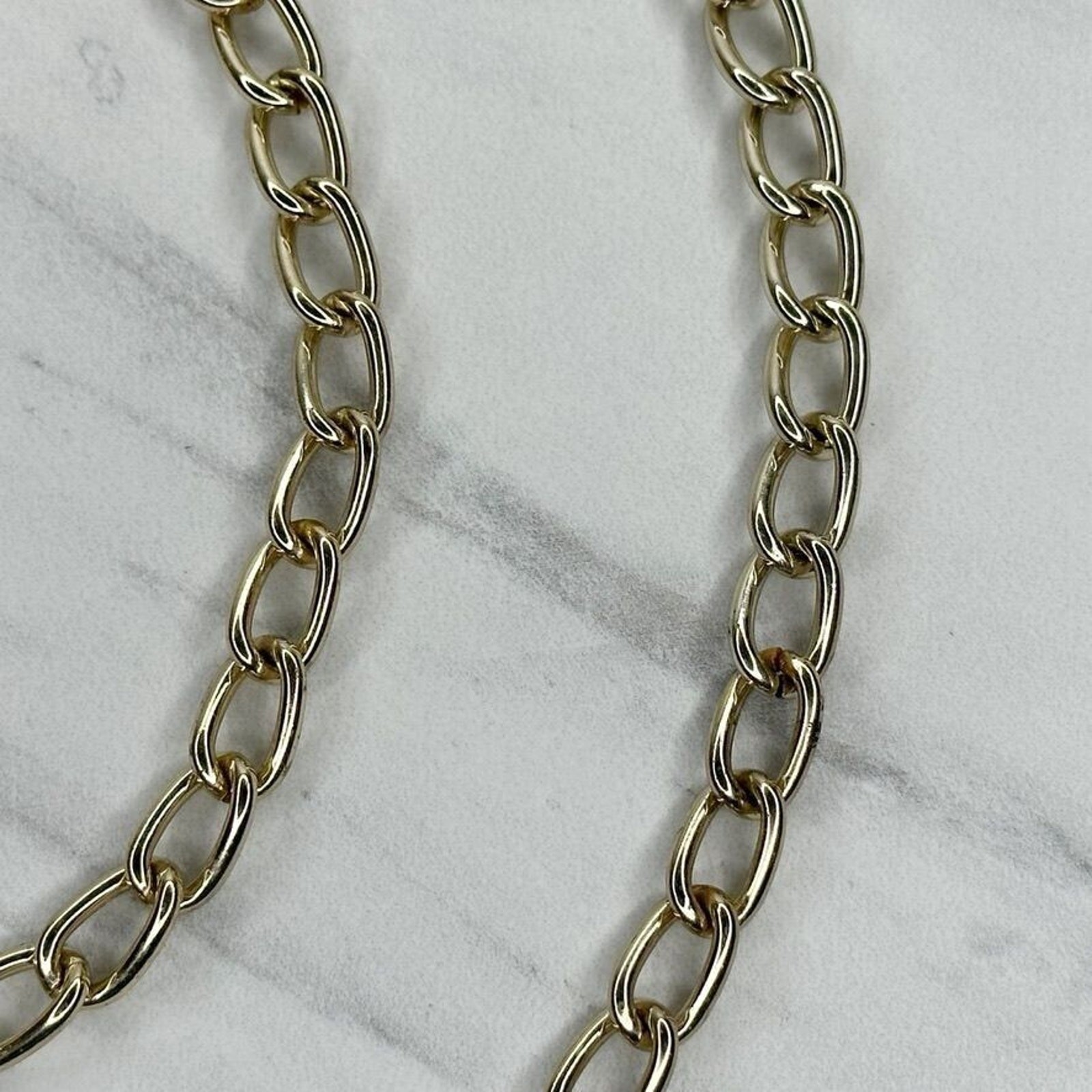 Gold Tone Chain Link Purse Handbag Replacement Strap – 47.5″