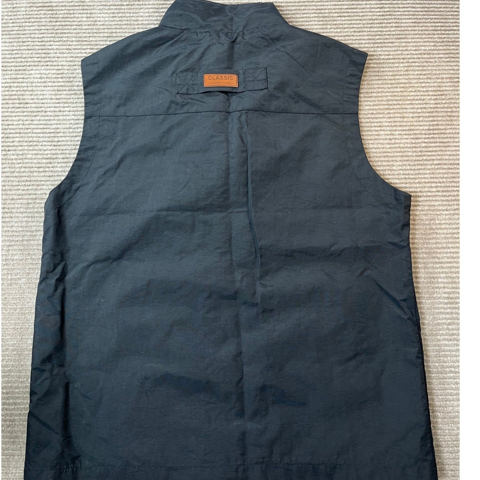 Classic 1902 Mens Tactical Utility Vest Black Mesh Lined Full Zip Size L NWOT