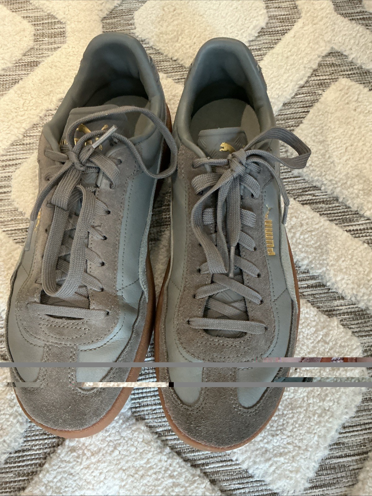 PUMA Men’s Club II Era Sneaker Cast Iron Grey Puma Gold Men 10