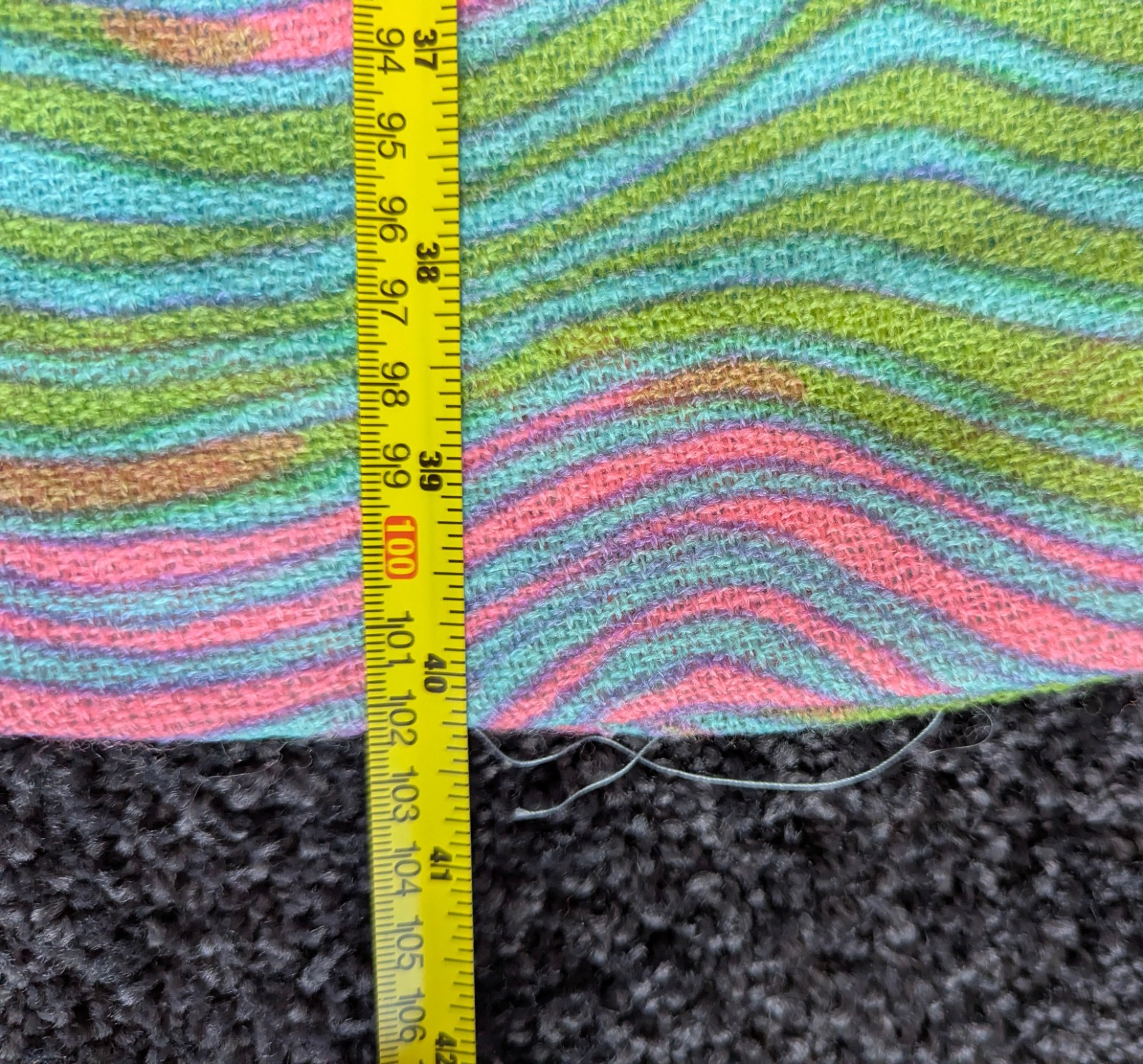 Vtg 70s EVANSTON Ruth McCulloch Hubbard Woods Sheath Dress Neon Tiger Stripe