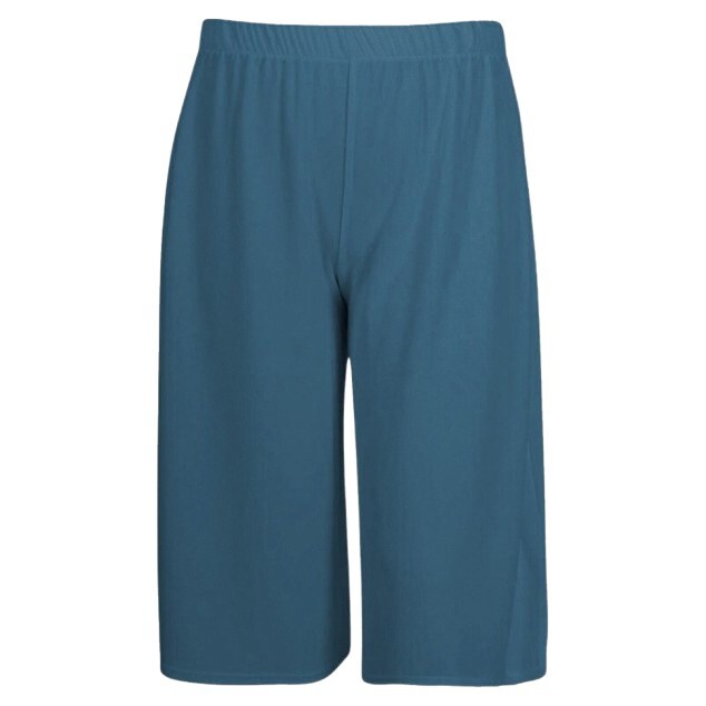 Womens 3/4 Palazzo Trousers Ladies Elasticated Stretch Wide Leg Shorts 8-26