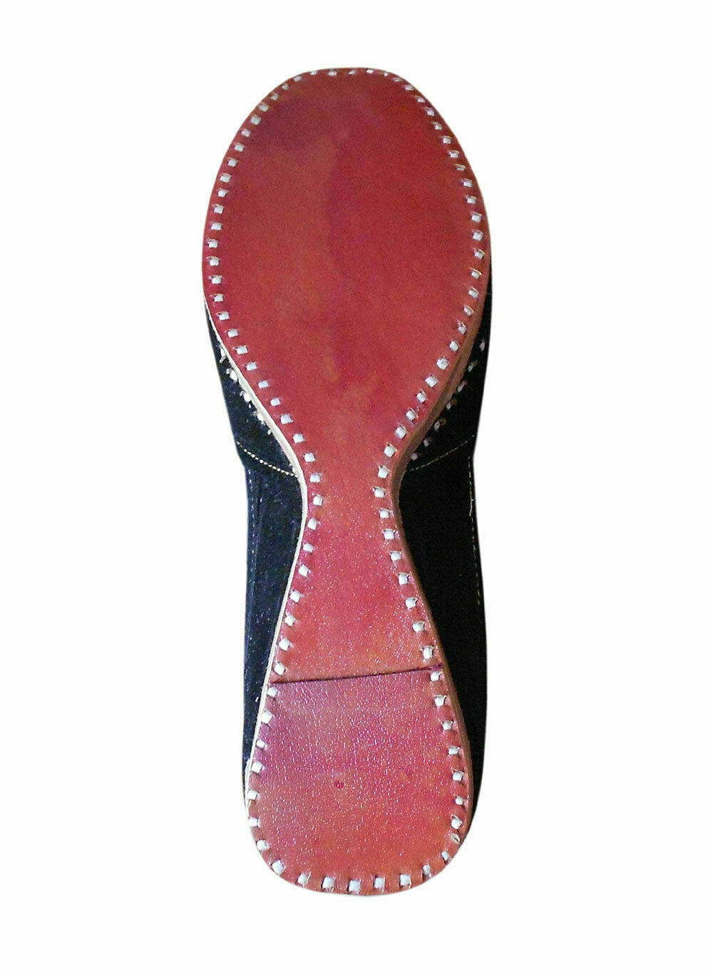 Women Shoes Indian Handmade Jutties Wedding Punjabi Black Mojaries Flats US 6-12