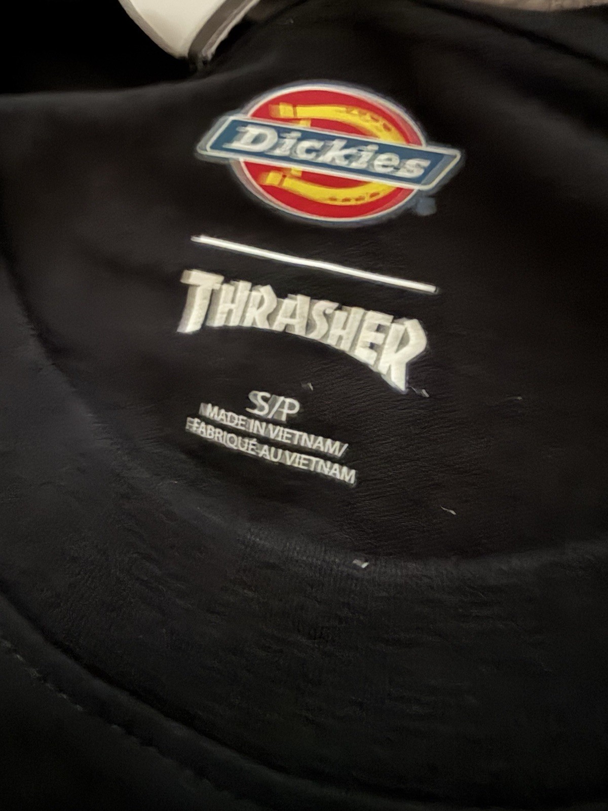 NWT 2025 Thrasher x DICKIES Black Short Sleeve Shirt Sz Small Skate Streetwear