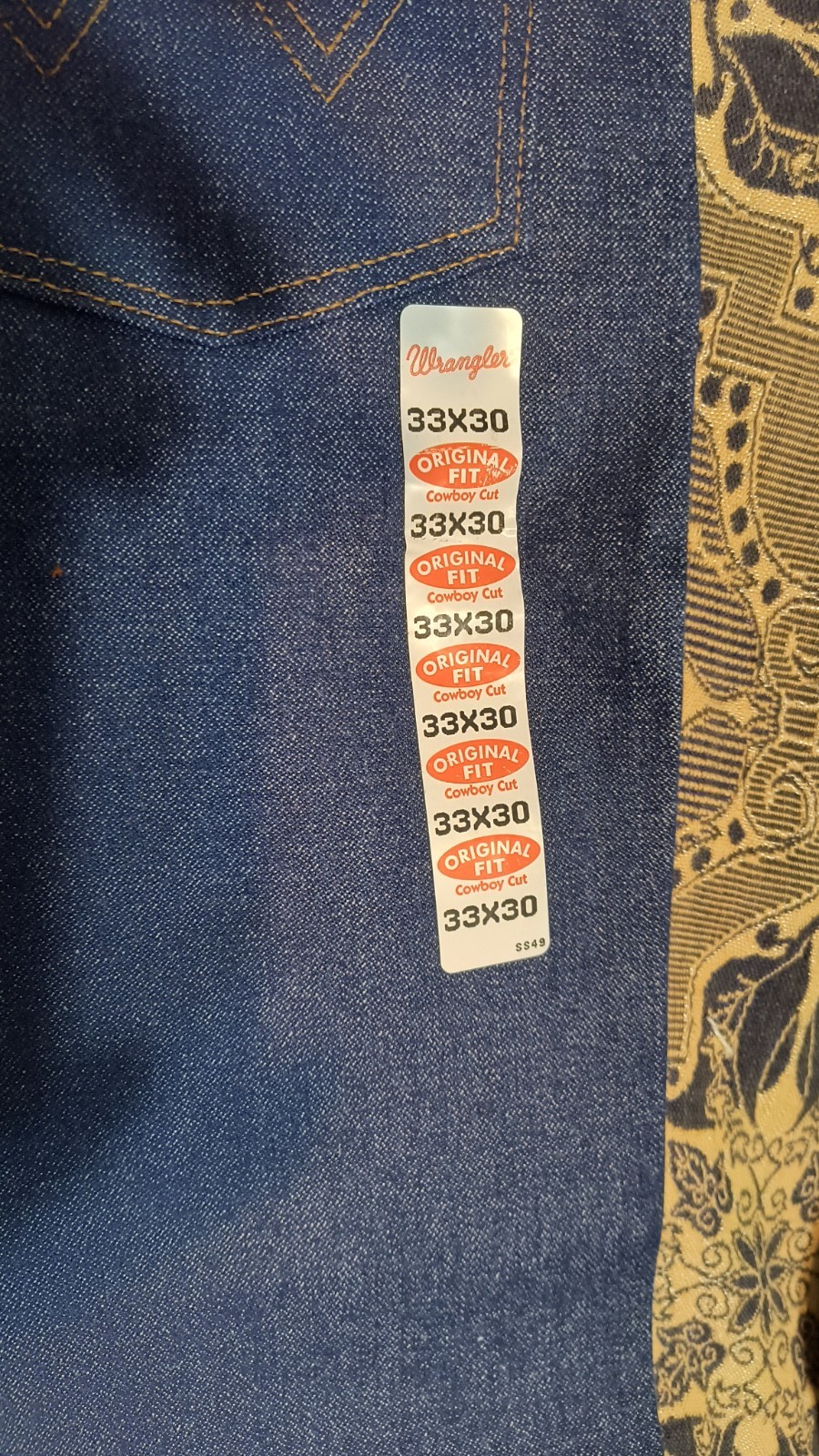 ​Wrangler 13MWZ Cowboy Cut Jeans 33×30 Original Fit Heavyweight Denim NWT ProRod