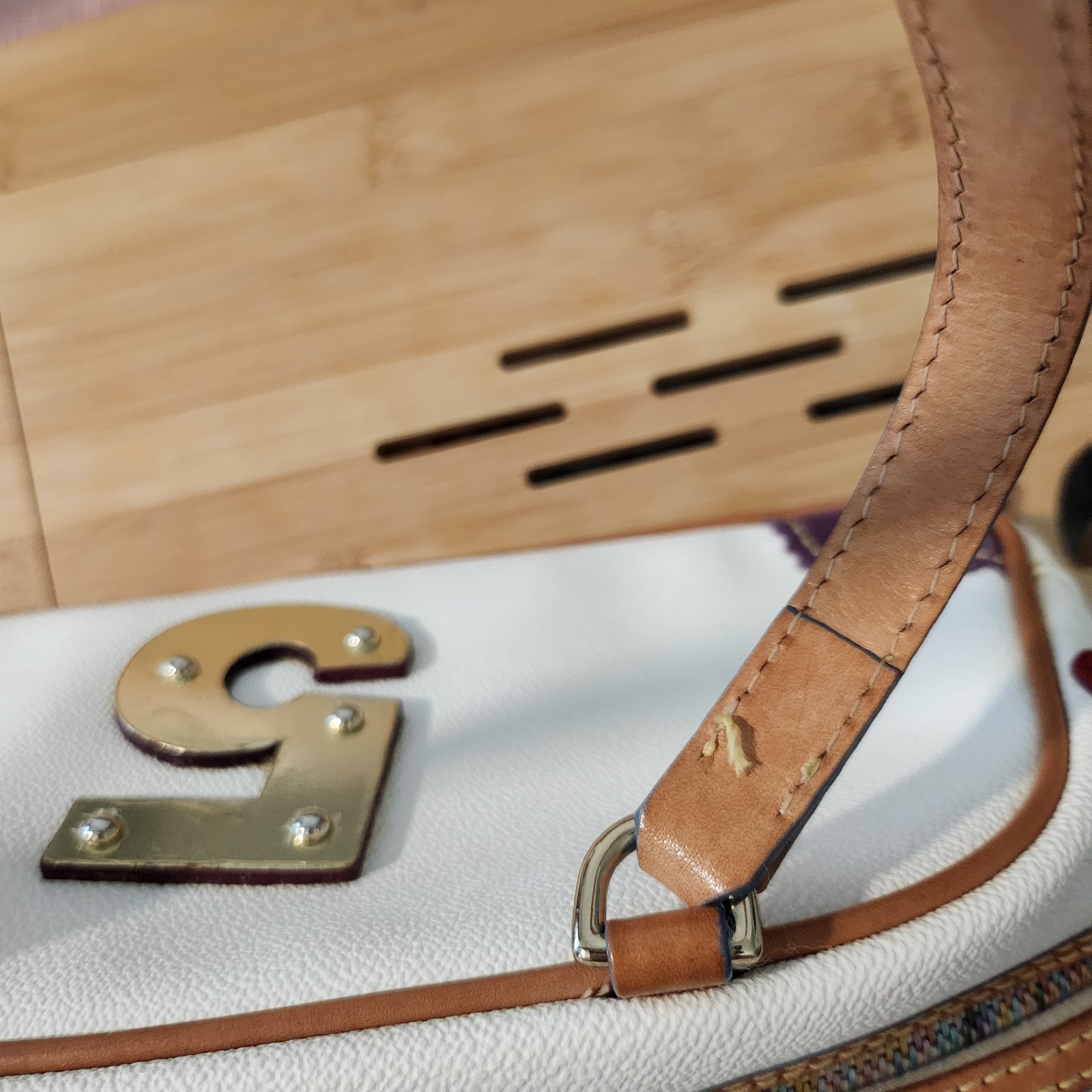 Dooney & Bourke Pebbled Zip Top Handle Satchel Tassel Logo Applique Charm