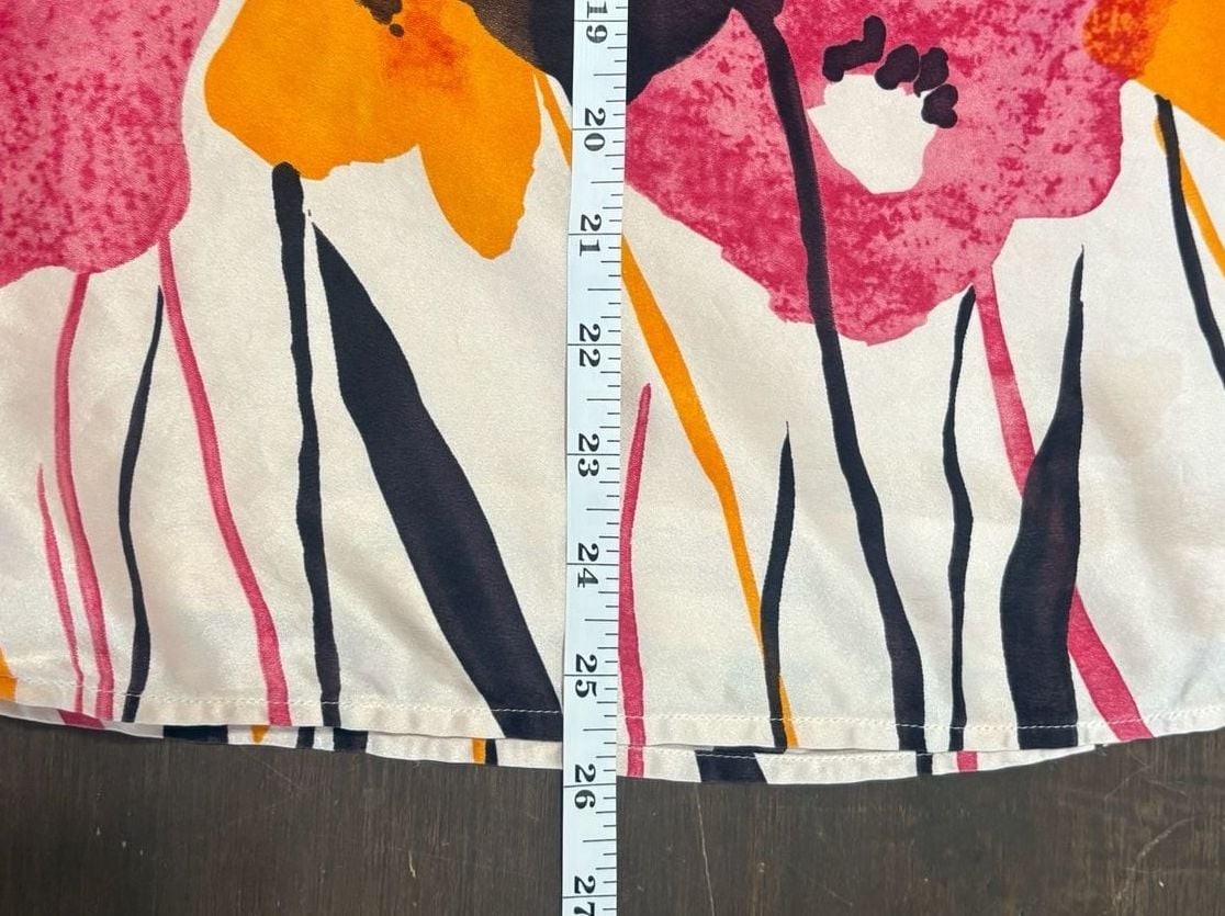 90’s Kelly & Diane Floral 100% Silk Skirt Size 16 Vintage