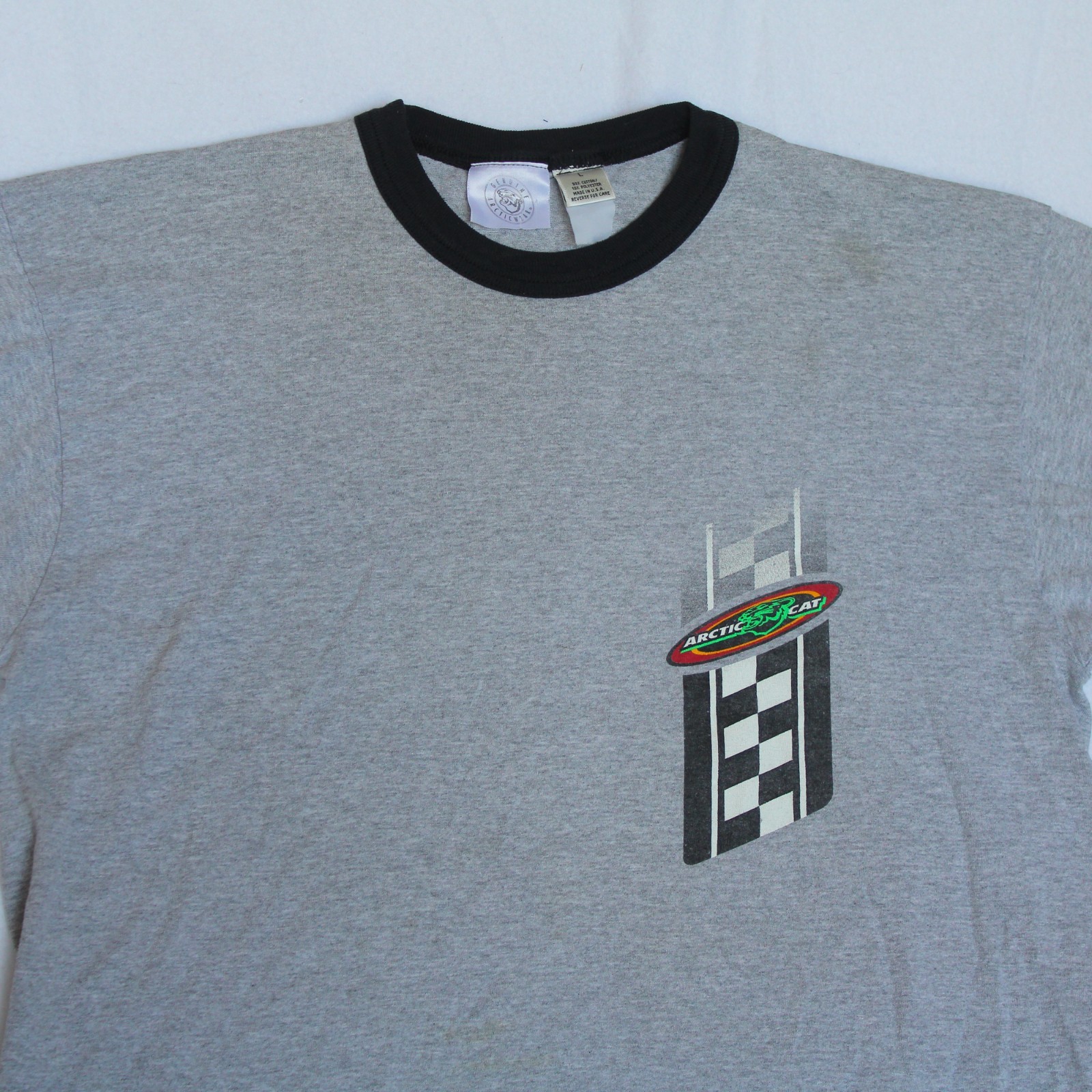 ARCTIC CAT ARCTICWEAR Vtg 90s Gray Ringer T-SHIRT Men’s L