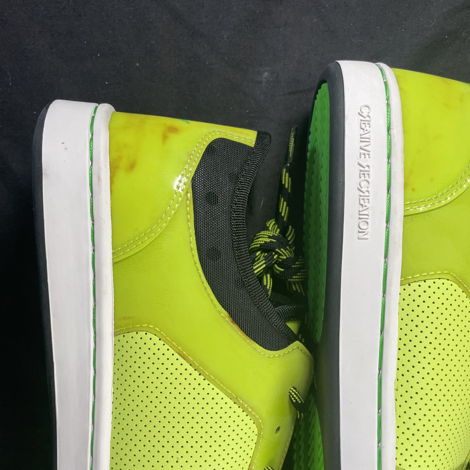 Creative Recreation Cesario Lo Men’s Size 9.5 Neon Green Yellow Shoe Black Kush!