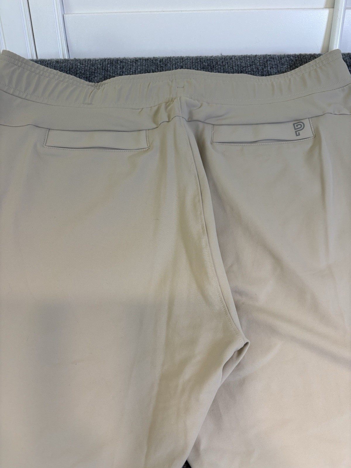 Public Rec Men’s Beige Straight Leg Drawstring Pants Pockets Size 36