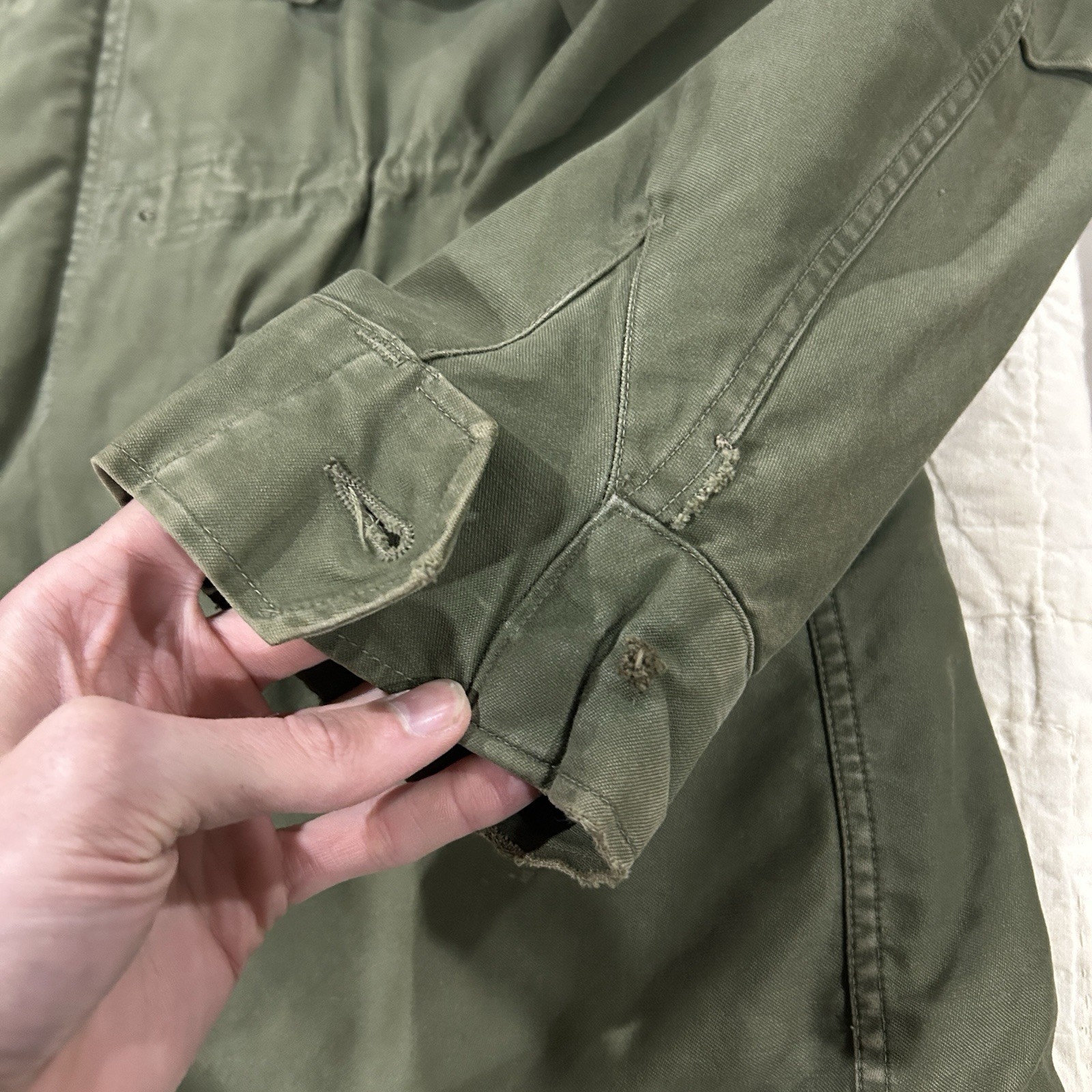 Vintage 1950s US Army M-51 Field Jacket Small Long w/ Liner Korean War