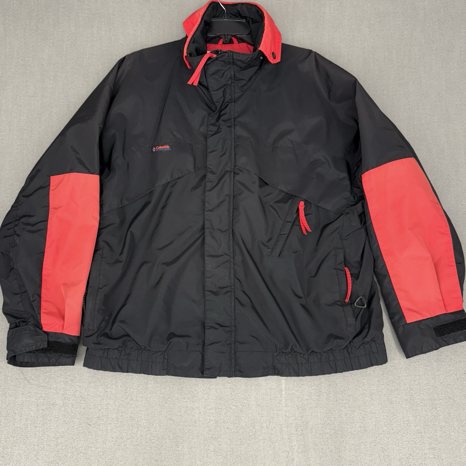 90s Columbia Jacket Men L Black Radial Sleeve 3-in-1 Reversible Ski Switcheroo