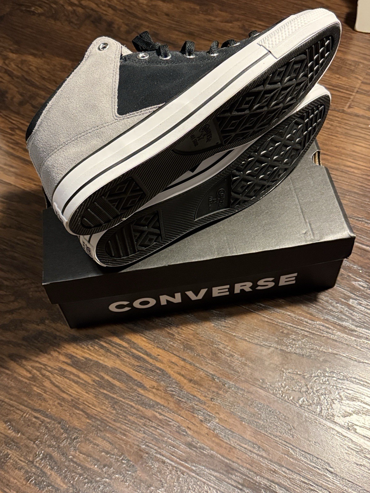 Converse All Star Men’s Athletic Sneakers Black Gray Mid Top A16470C Breathable