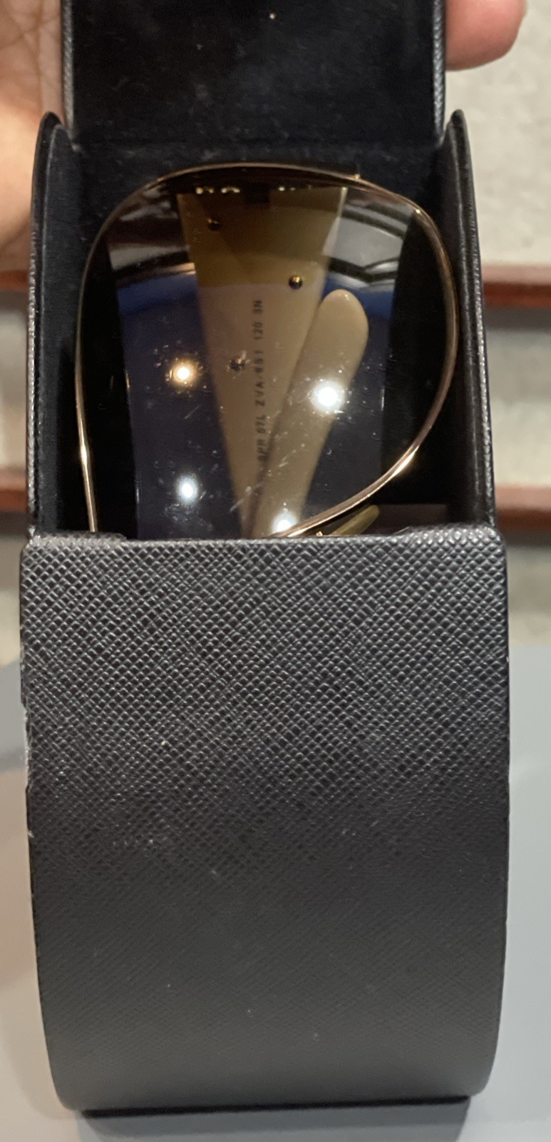 Women’s Prada Cream & Brown Lens Sunglasses w Case