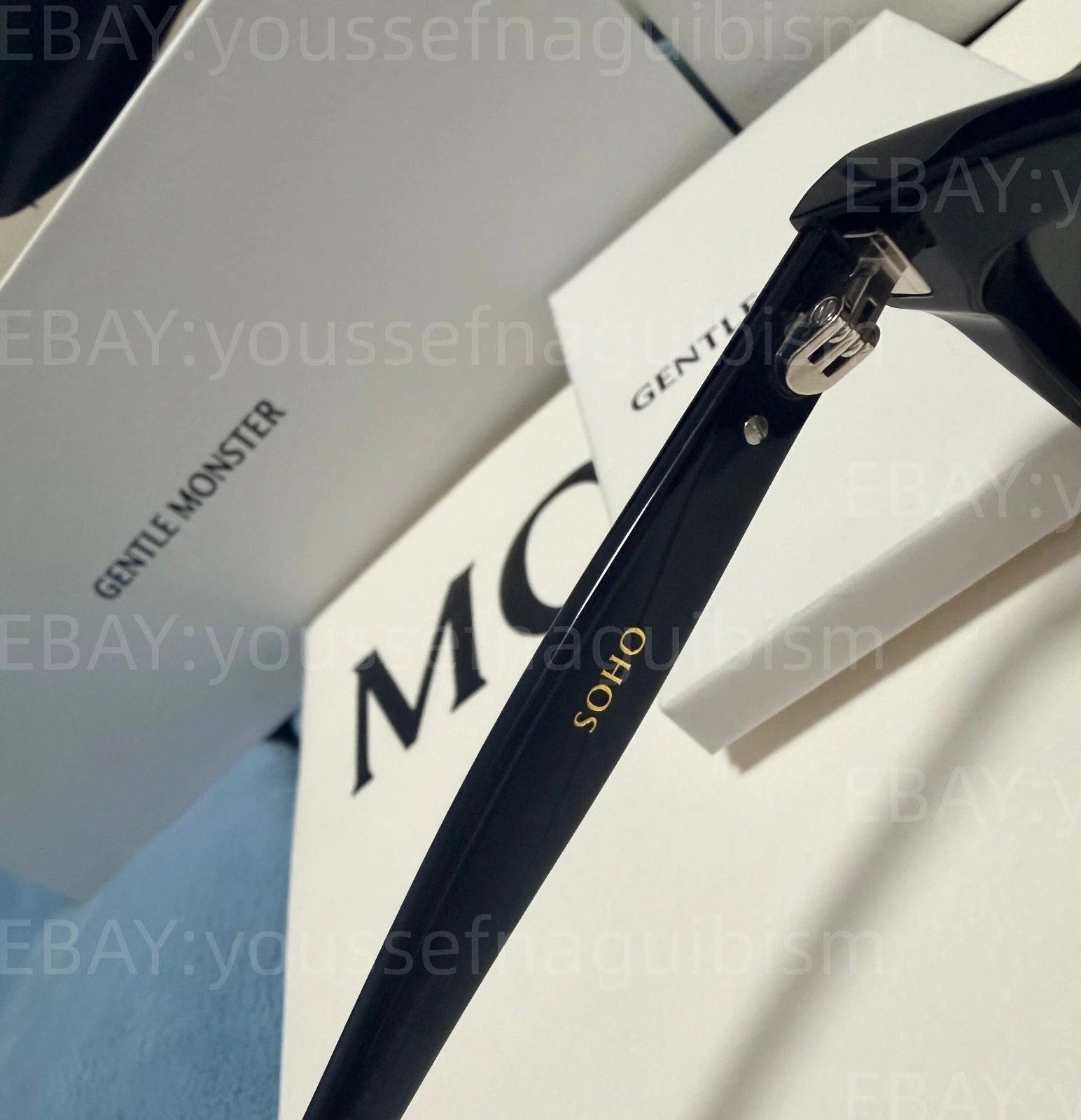 2026 GentleMonster Soho 01 Sunglasses Black Frame Black Lenses