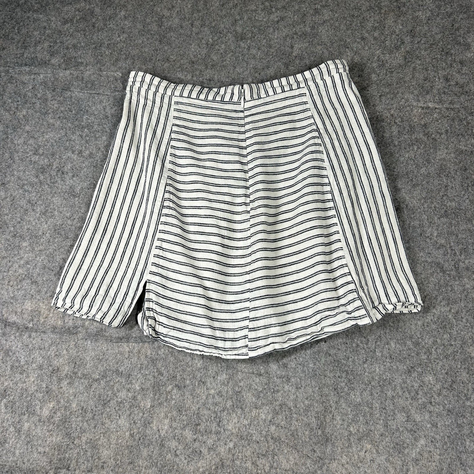 Cooperative Kendric Notch Hem Linen Skirt Medium Striped Lightweight Womens