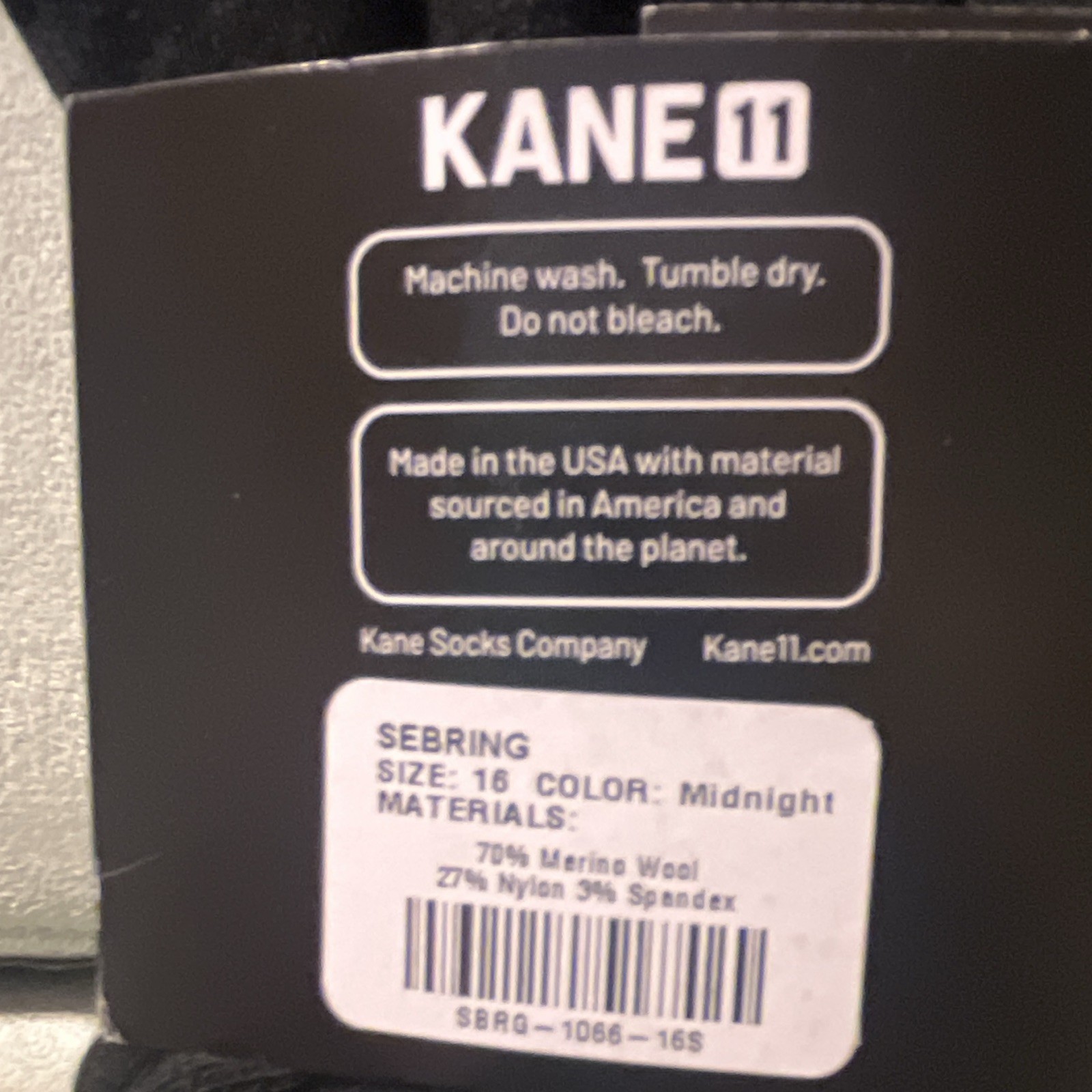 KANE11 Sebring Midnight Merino Wool Blend Men’s Dress Socks Over Calf Size 16
