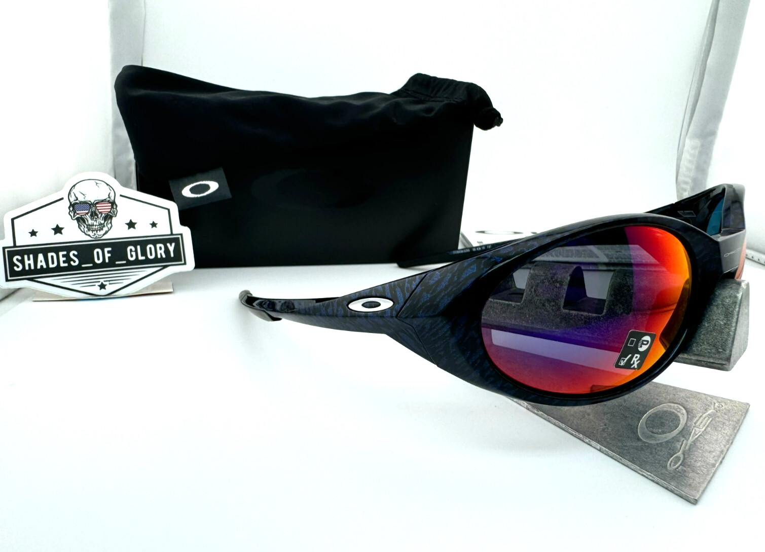 OAKLEY EYE JACKET REDUX PLANET X POSITIVE RED IRIDIUM SUNGLASSES OO9438-02 RARE