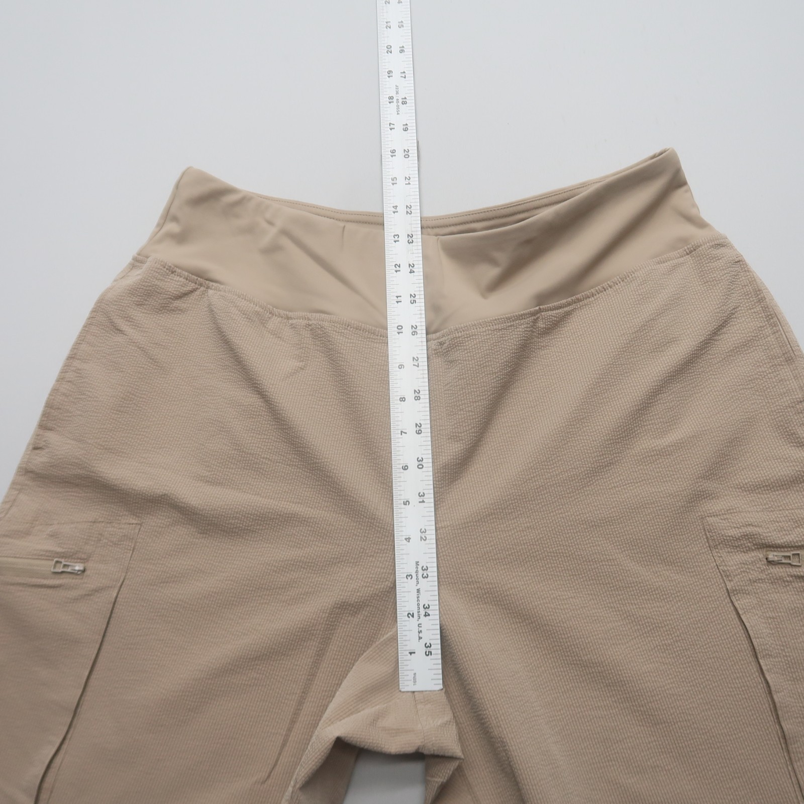 Sage Collective Womens Cargo Pants Size XL Wide Leg Crop Beige Pull On