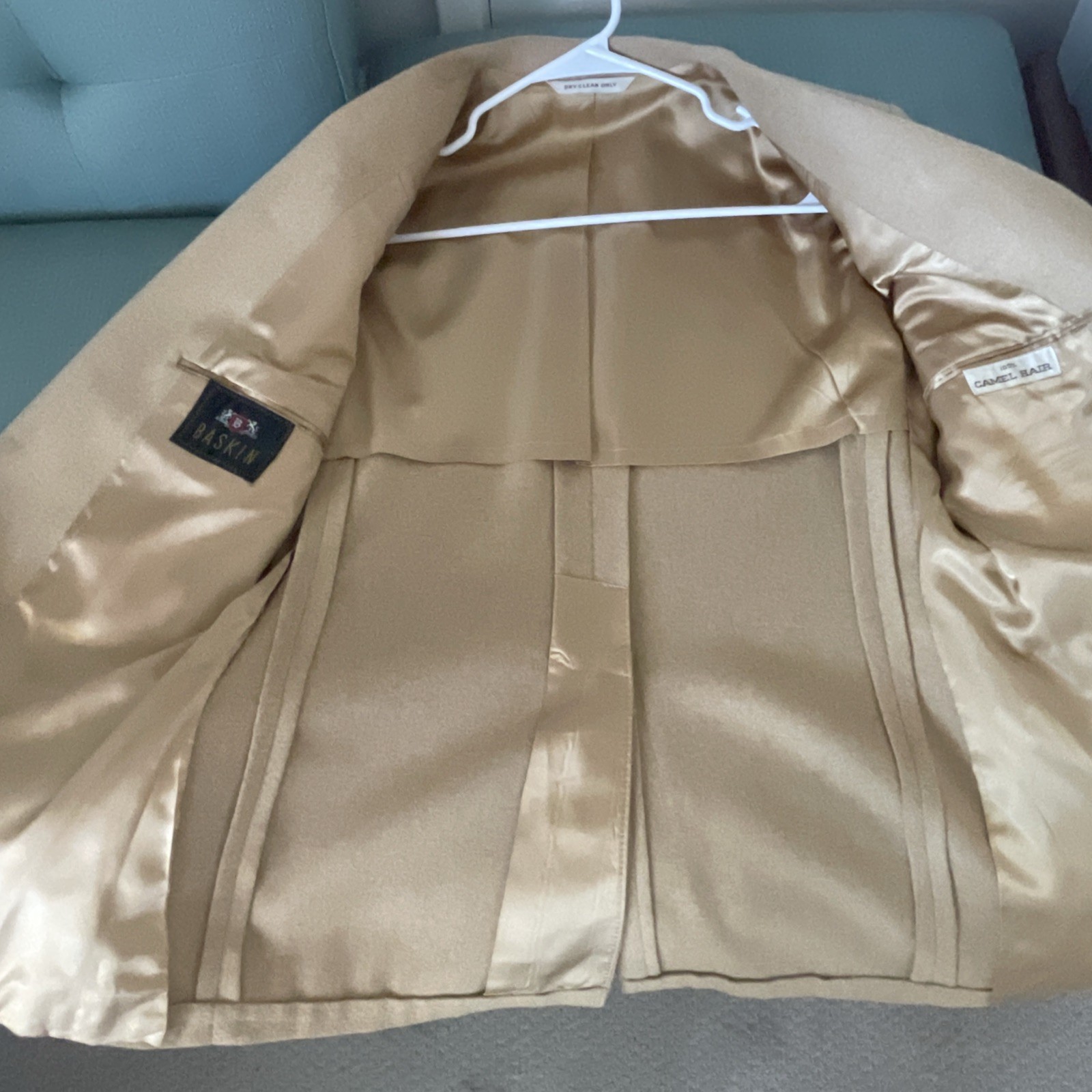 Vintage Baskin 100% Camel Hair Men’s Sport Jacket Size 38R Union Made USA