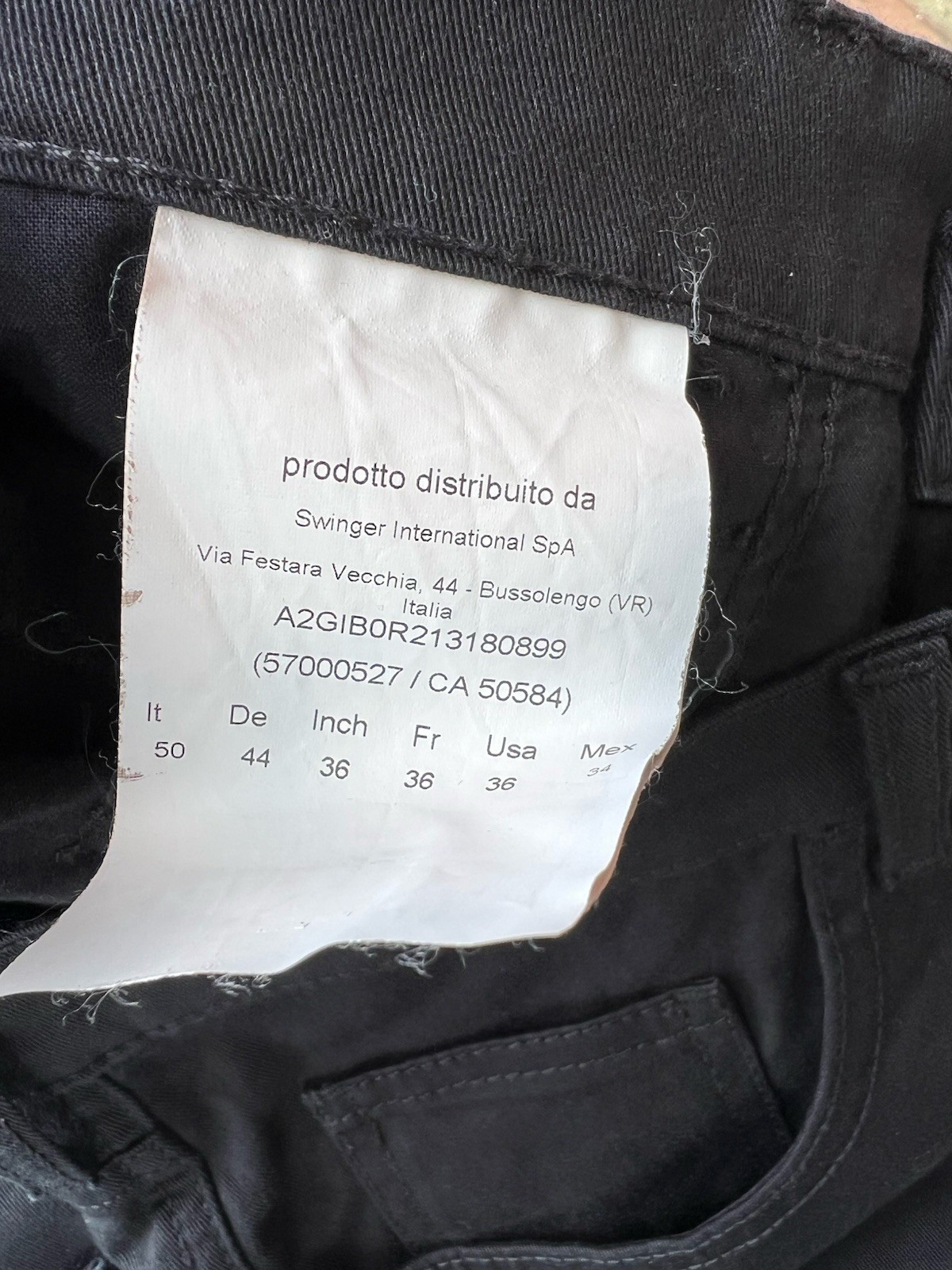 Versace Couture Jeans Negro León Mens 36 X 30 Black Denim Pants Made In Albania