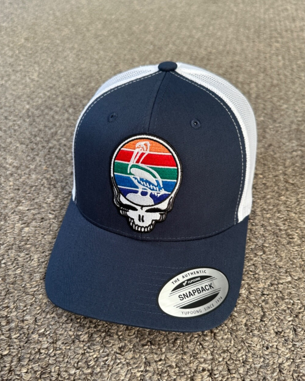 St Pete Flag Grateful Dead Hat SnapBack Mesh Cap Custom Hand Made in Tampa Bay