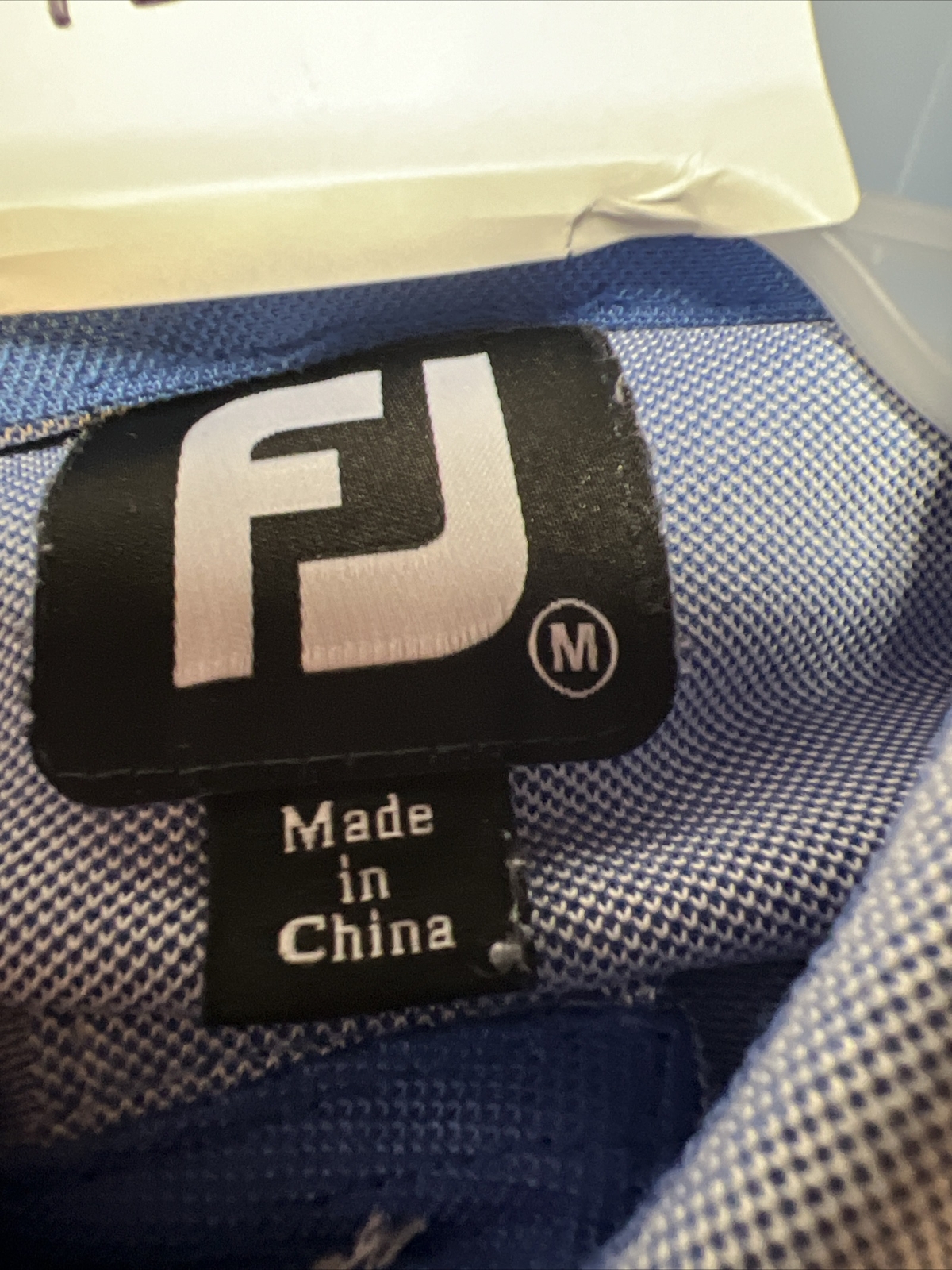 Footjoy Golf Polo Shirt Men’s Medium Striped Colorblock Greystone Course Preppy