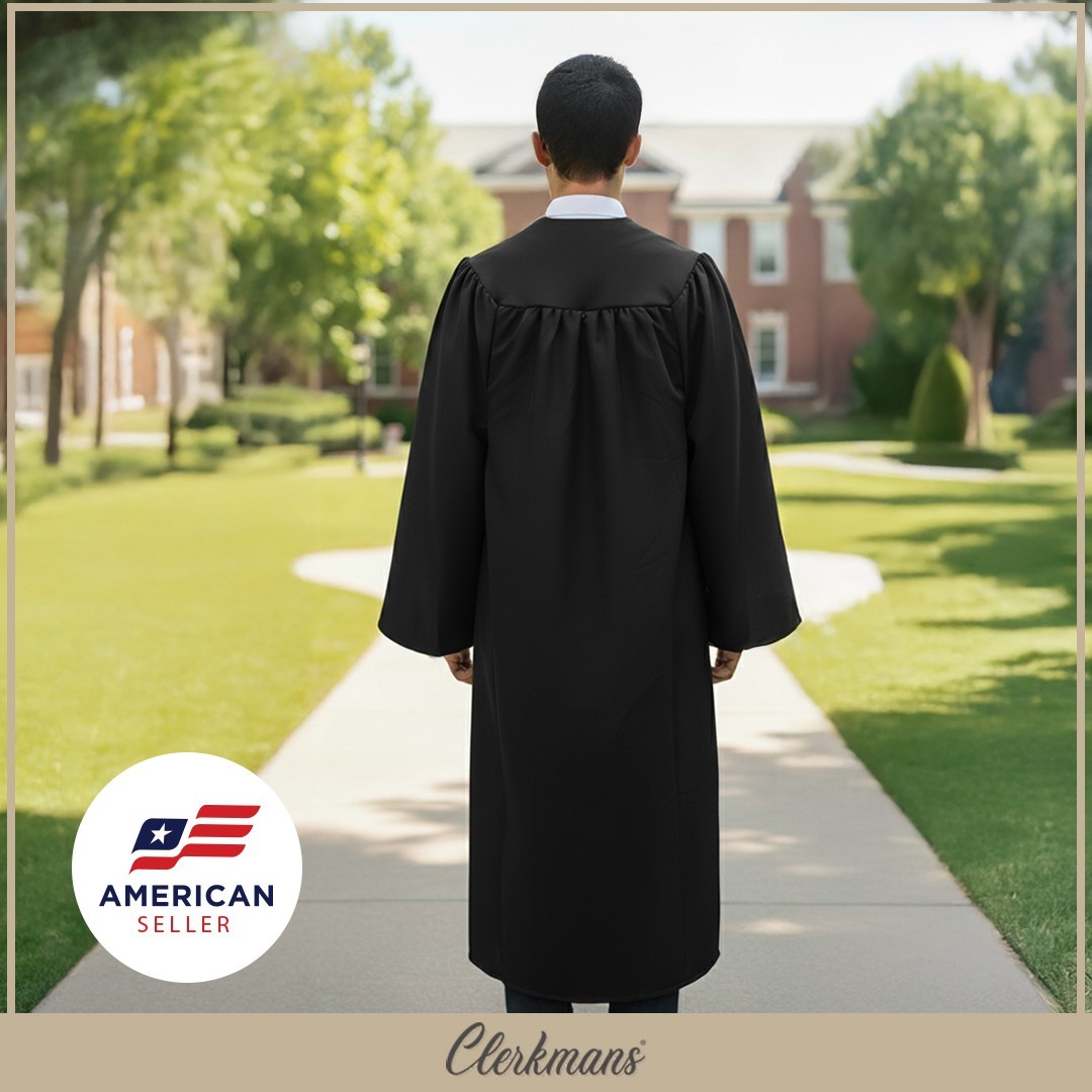 Matte Black High School/Bachelor Graduation Gown