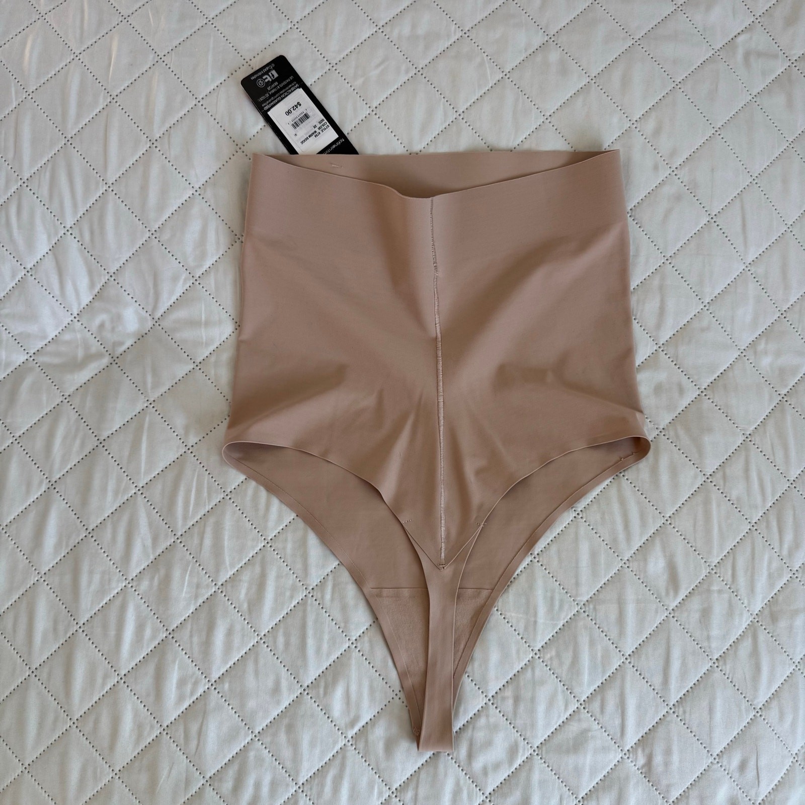 NWT TC Fine Intimates Extra Firm Control High Waist Thong Shapewear 2XL Beige