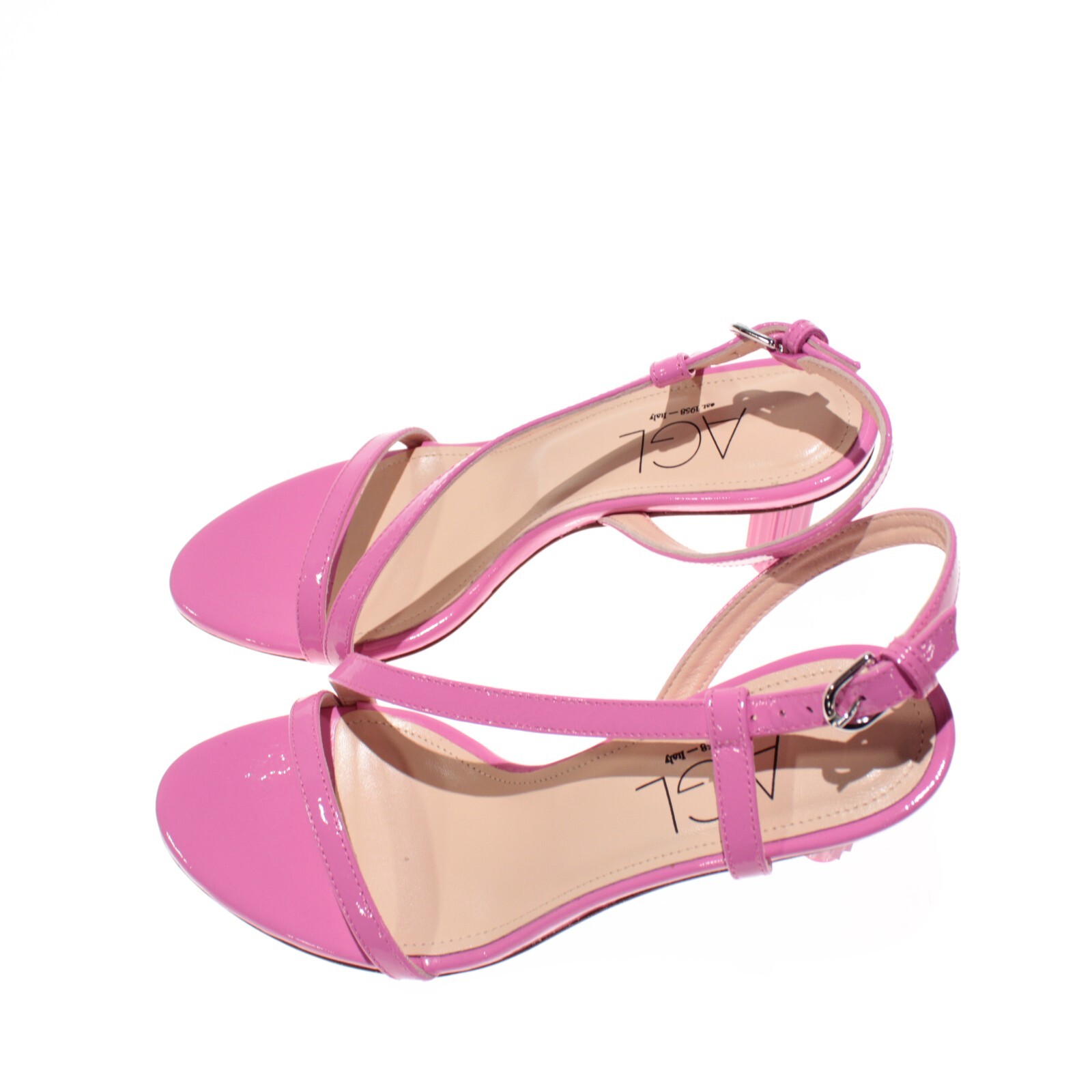 AGL NWB Dorica S Easy Heeled Leather Sandals Size 38 US 8 Temptation Pink