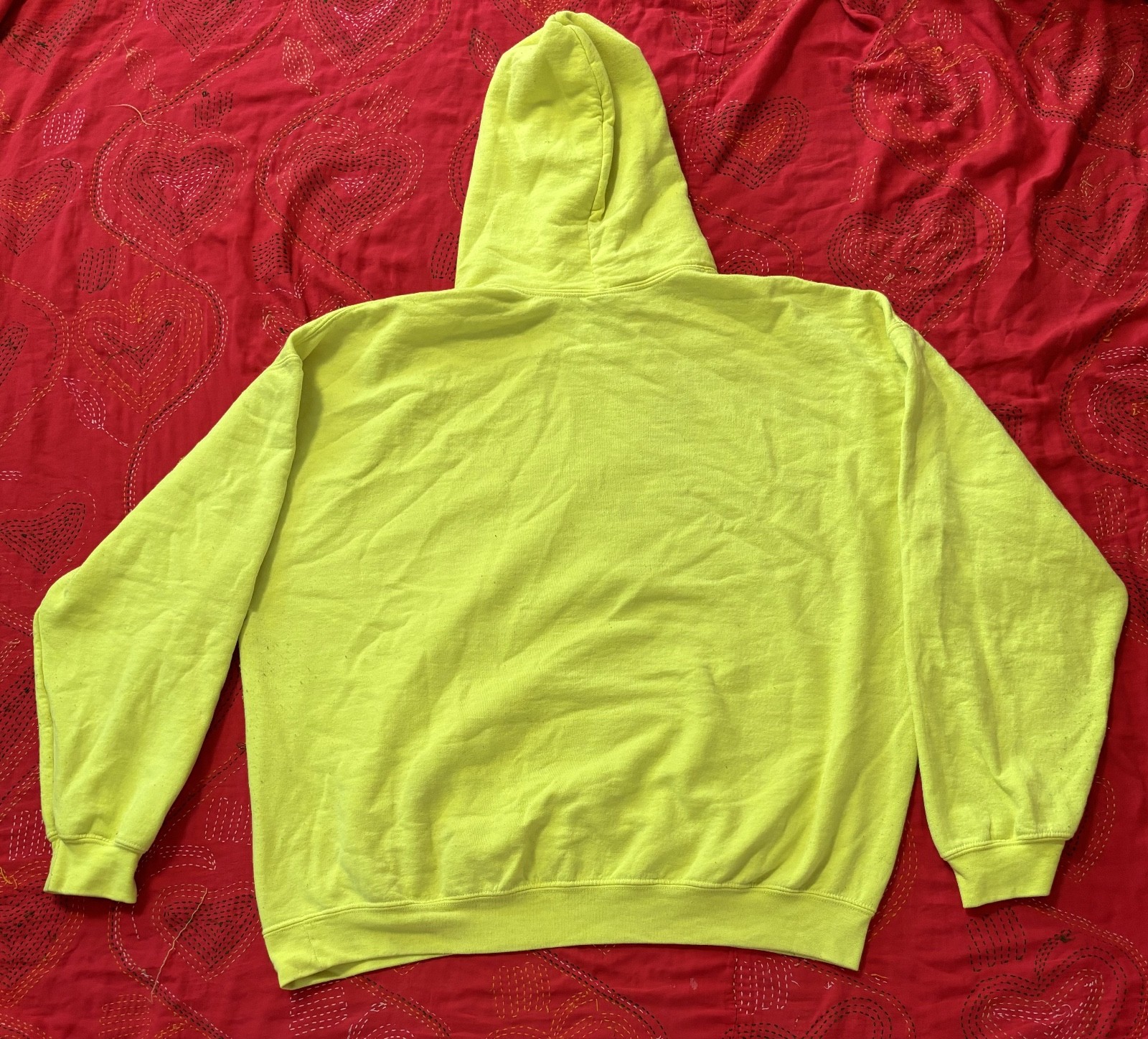 Ladies? We Got This Yellow Graphic Sweatshirt Street Casual Hoodie. Size X-large