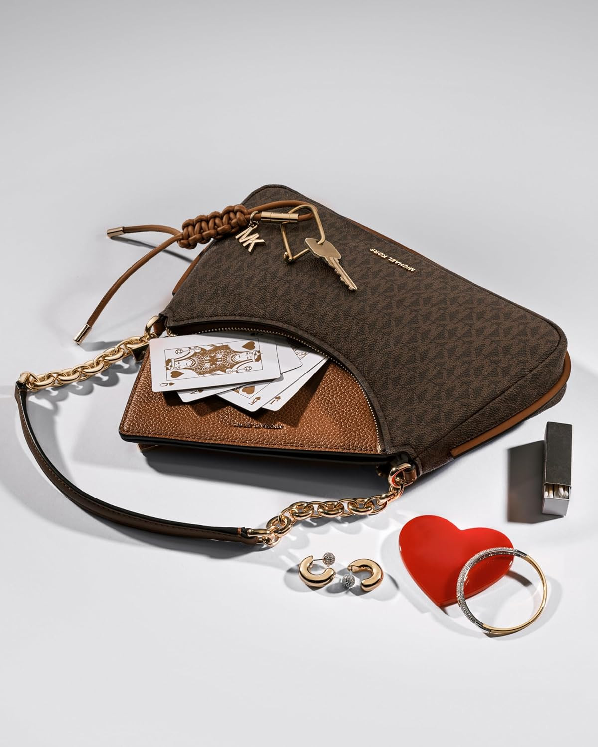 Michael Kors Nolita Medium Chain Pouchette Bag for Women – Chic & Stylish