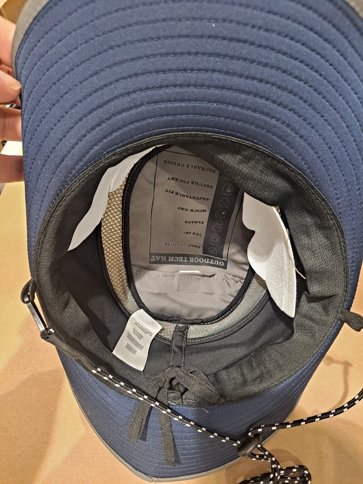 Orvis Outdoor Tech Hat UPF 50 Packable Snap-up Brim Mesh Ventilation GRAY, NWT