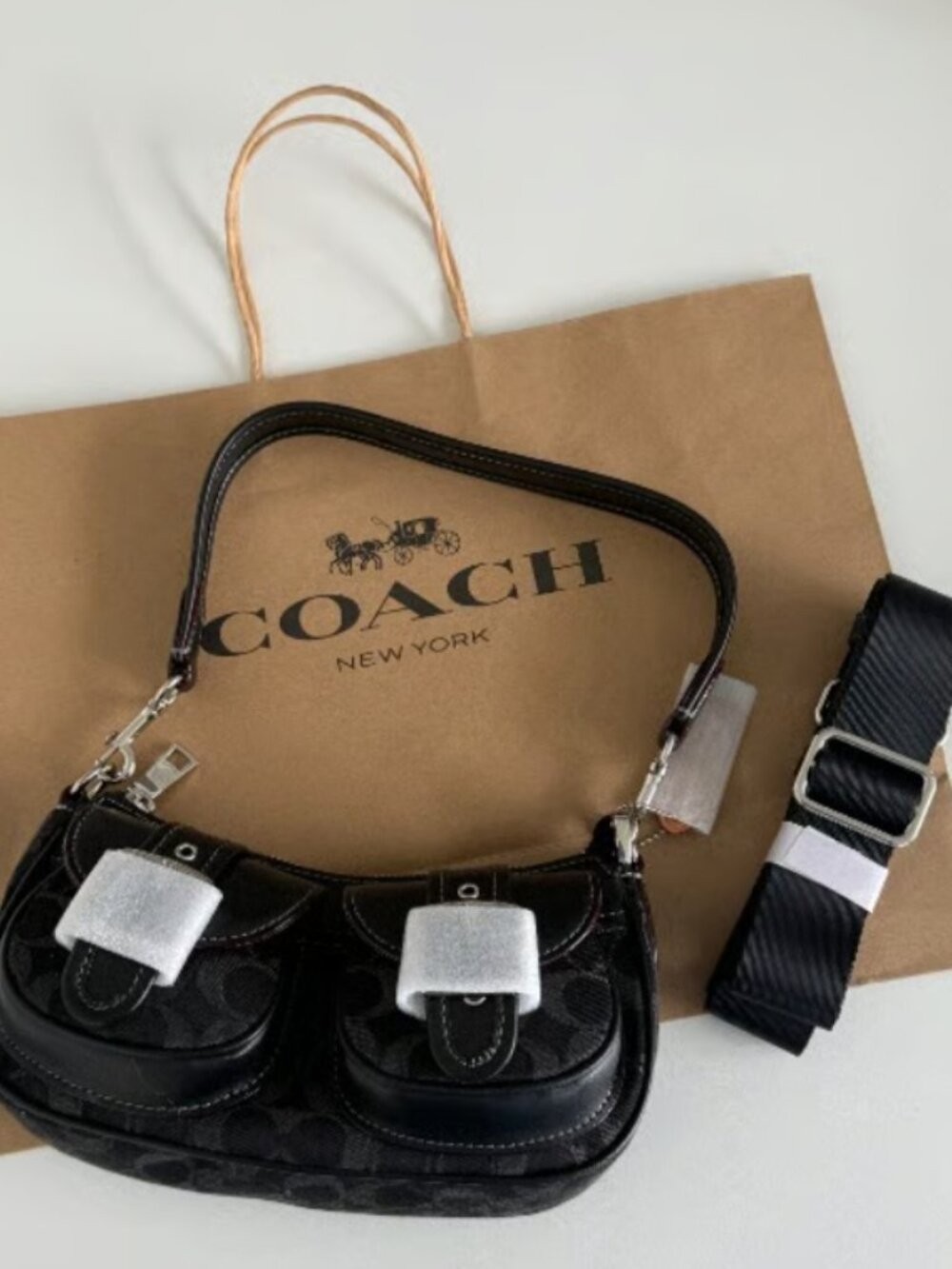 Coach Ashton Bag Signature Denim CQ184 Dark Denim-NEW WITH TAG