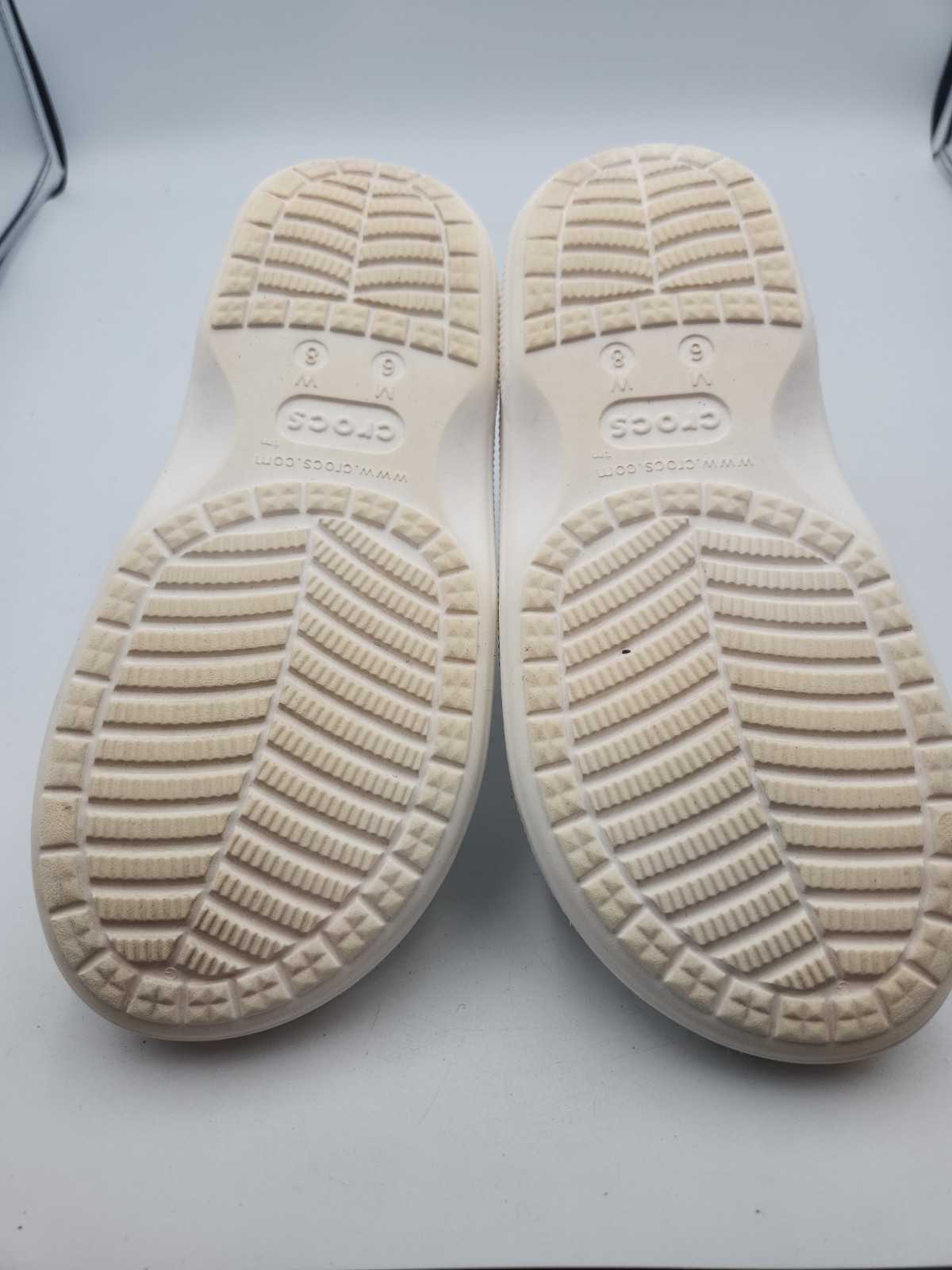 Crocs Baya Two-Strap Slide Sandals White 207627-100 Womens Size 8 Mens Size 6