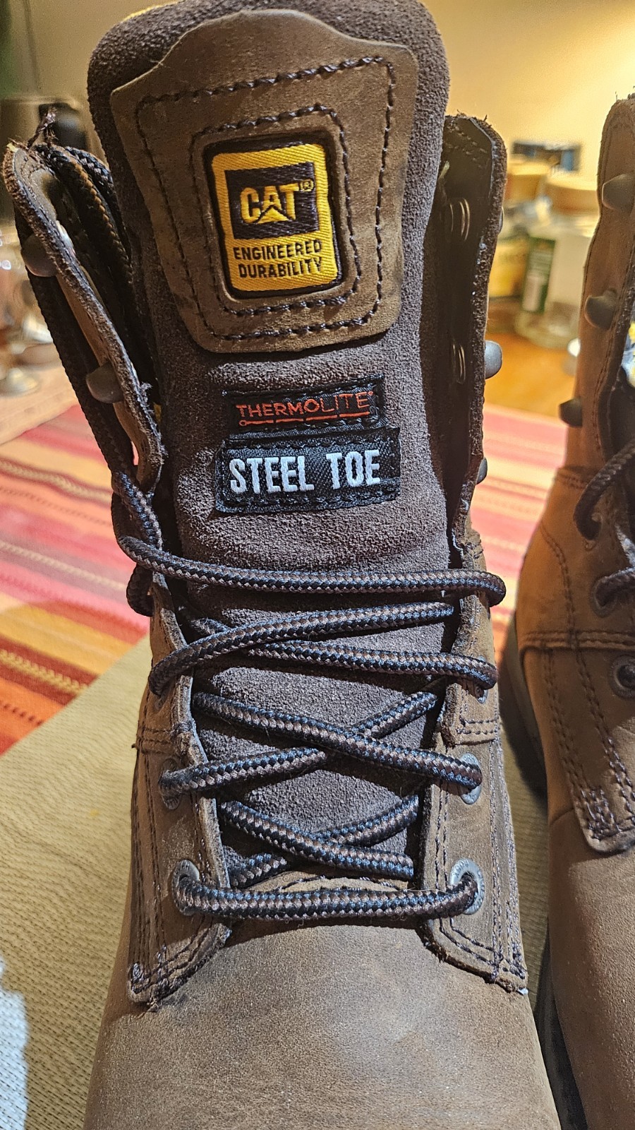 Caterpillar Mens SALVO 8″ WP Steel Toe Thinsulate Work Industrial Boots US 7.5