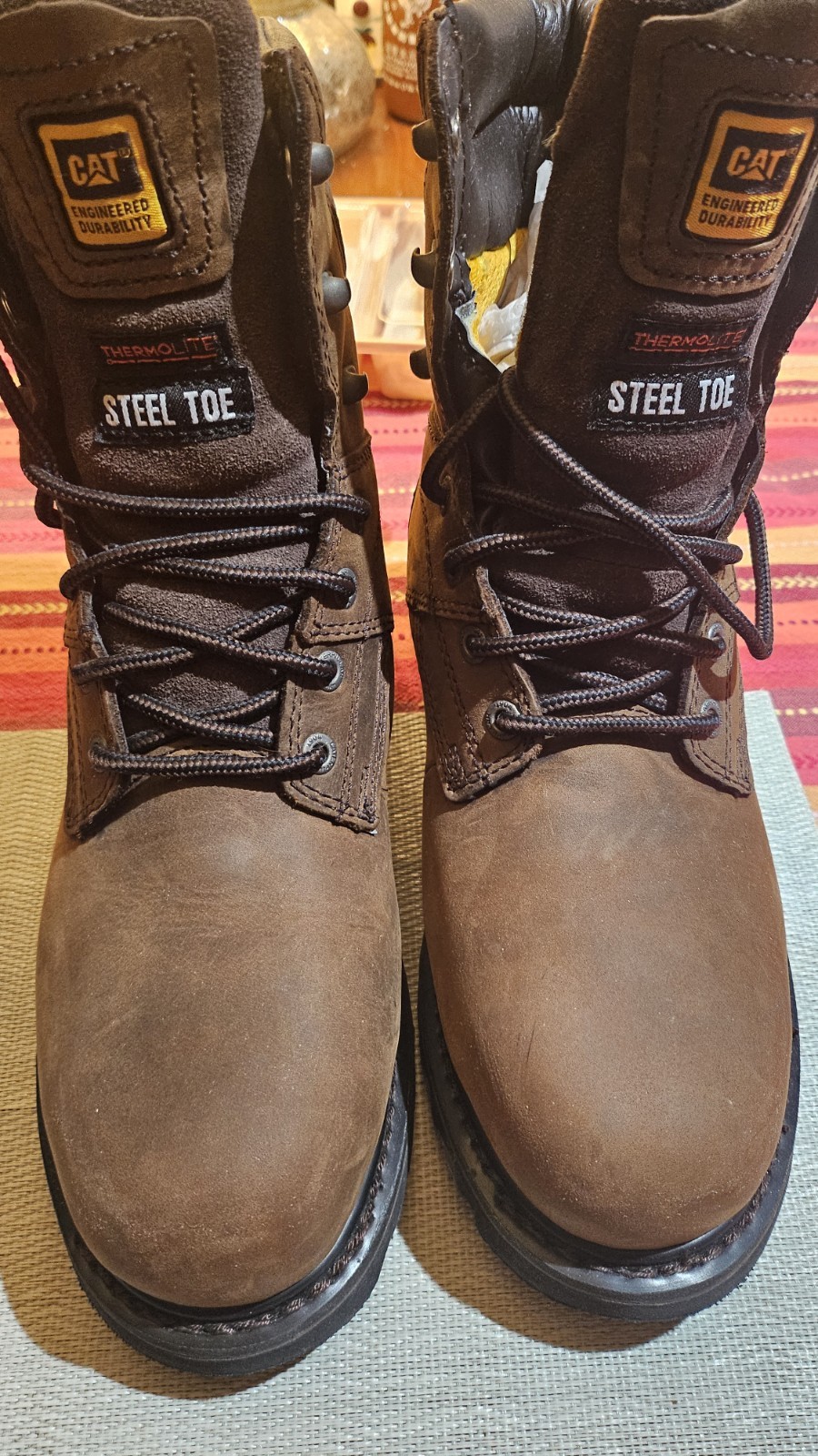 Caterpillar Mens SALVO 8″ WP Steel Toe Thinsulate Work Industrial Boots US 7.5